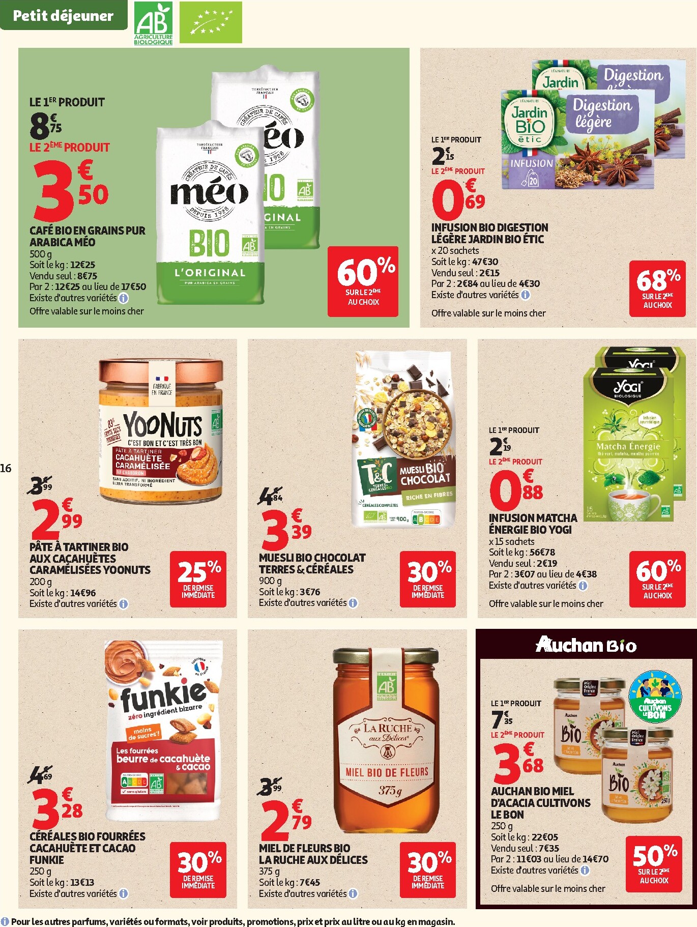 auchan - Flyer Auchan - Sélection bio pour la semaine prochaine du du mardi 05/05/2026 au du dimanche 17/05/2026 - page: 16