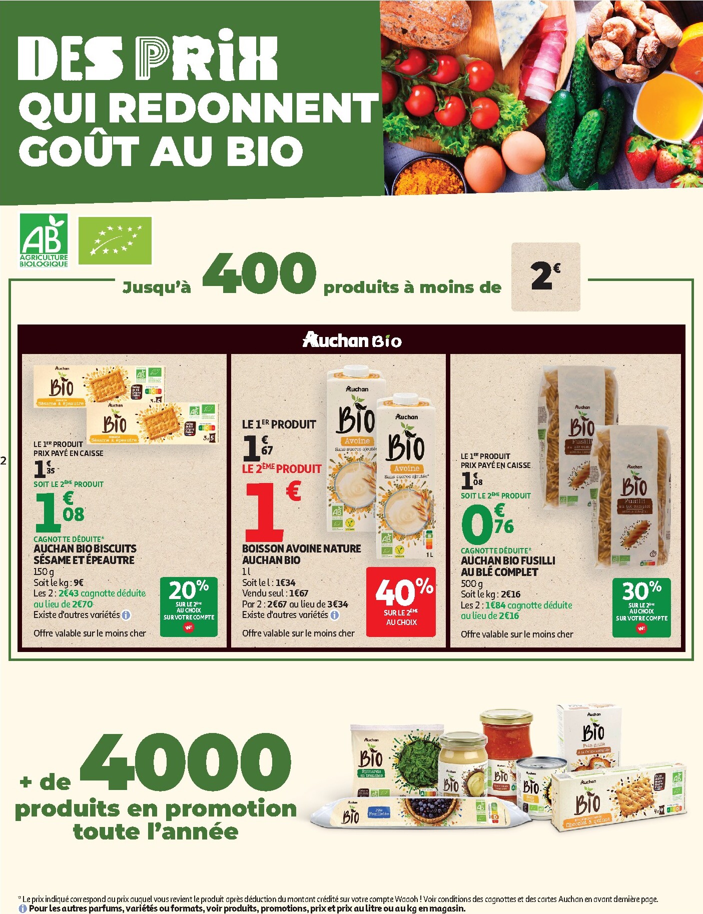 auchan - Flyer Auchan - Sélection bio pour la semaine prochaine du du mardi 05/05/2026 au du dimanche 17/05/2026 - page: 2