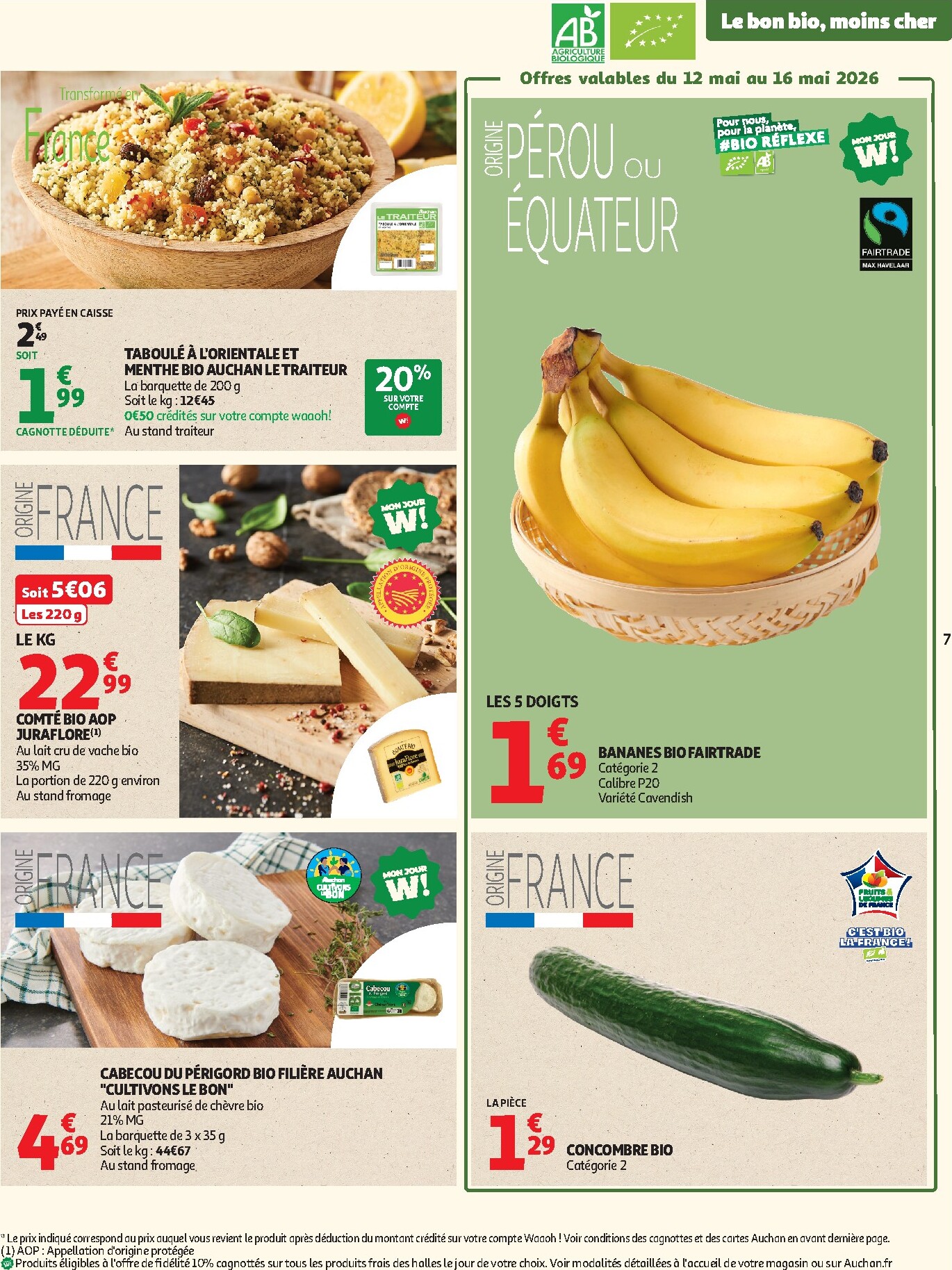 auchan - Flyer Auchan - Sélection bio pour la semaine prochaine du du mardi 05/05/2026 au du dimanche 17/05/2026 - page: 7