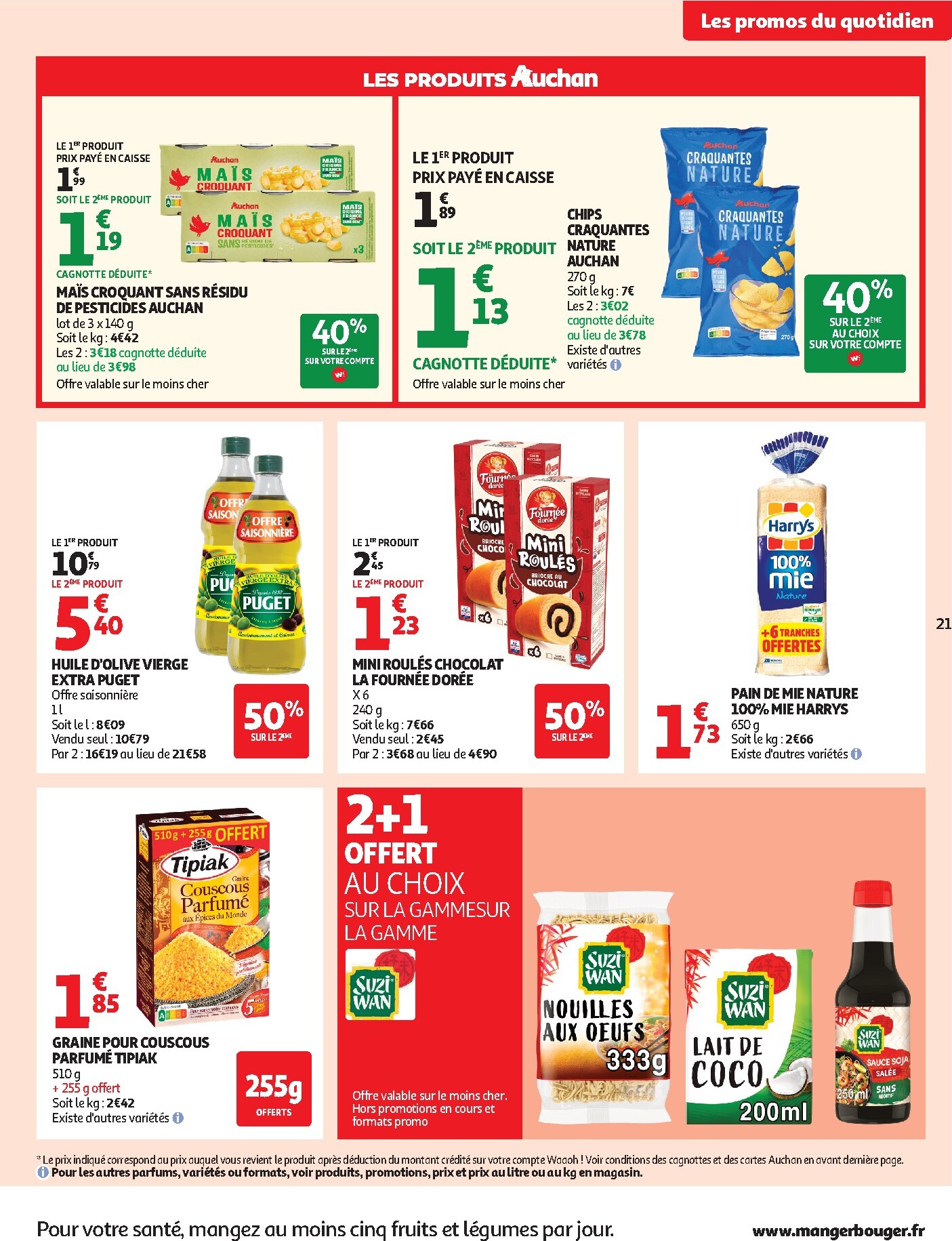 auchan - Flyer Auchan Supermarché - Produits laitiers pour la semaine prochaine du du mardi 05/05/2026 au du samedi 16/05/2026 - page: 21