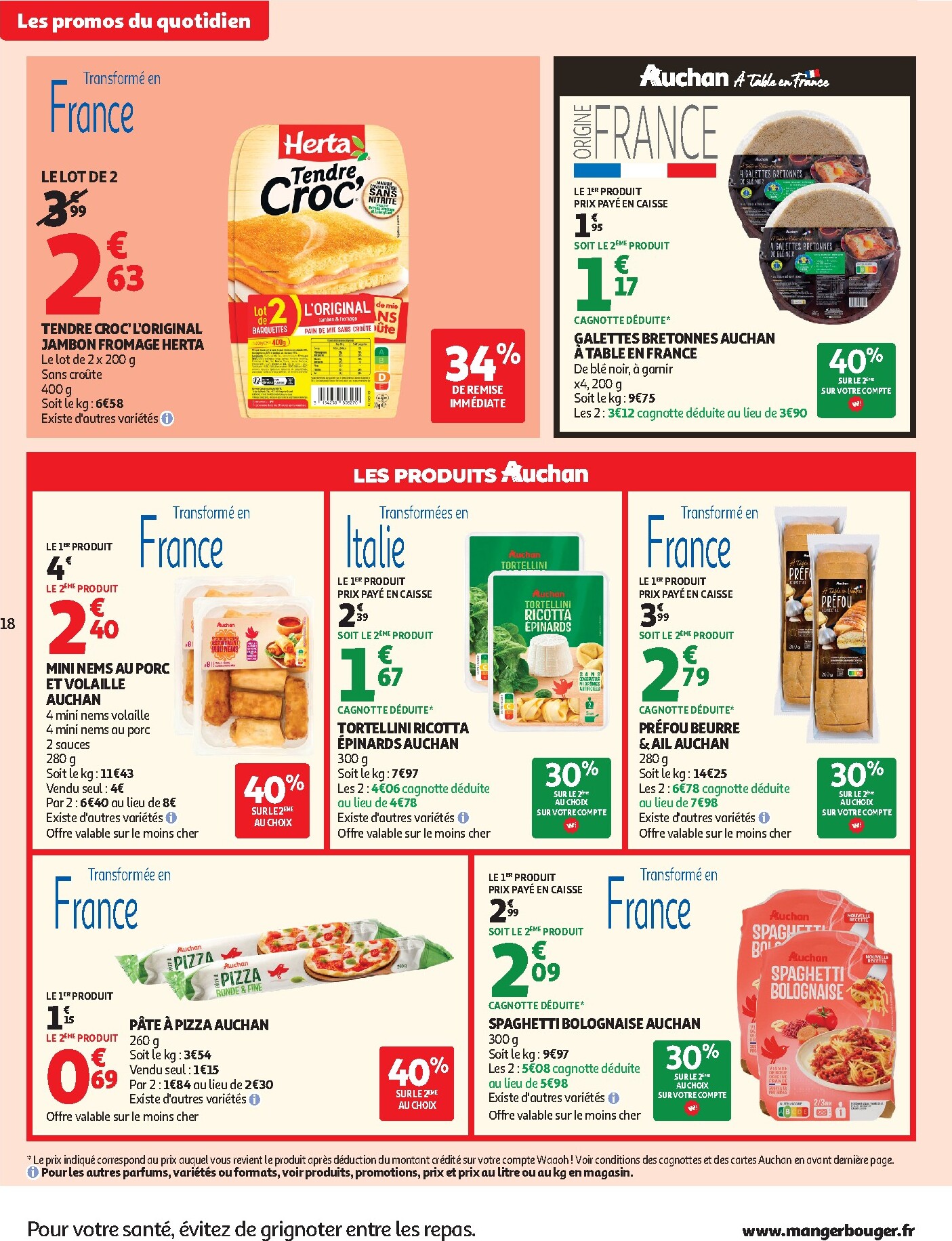 auchan - Flyer Auchan Supermarché - Produits laitiers pour la semaine prochaine du du mardi 05/05/2026 au du samedi 16/05/2026 - page: 18