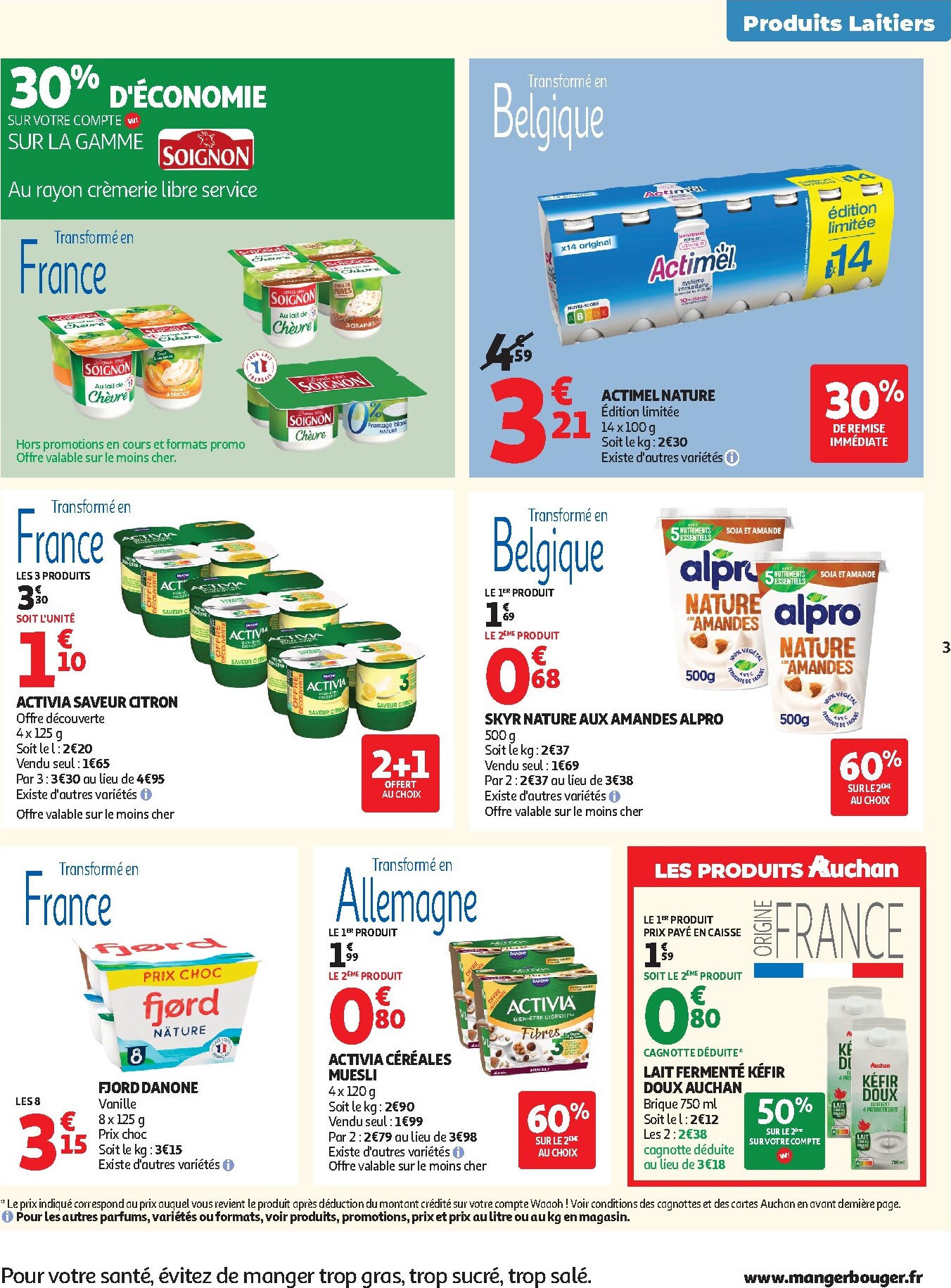 auchan - Flyer Auchan Supermarché - Produits laitiers pour la semaine prochaine du du mardi 05/05/2026 au du samedi 16/05/2026 - page: 3