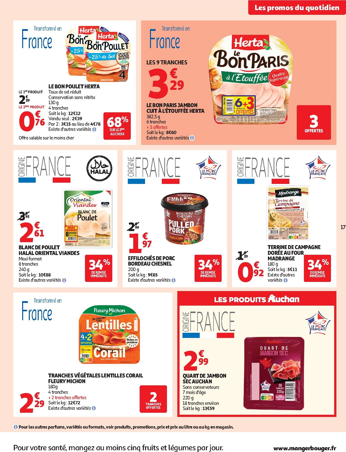 auchan - Flyer Auchan Supermarché - Produits laitiers pour la semaine prochaine du du mardi 05/05/2026 au du samedi 16/05/2026 - page: 17