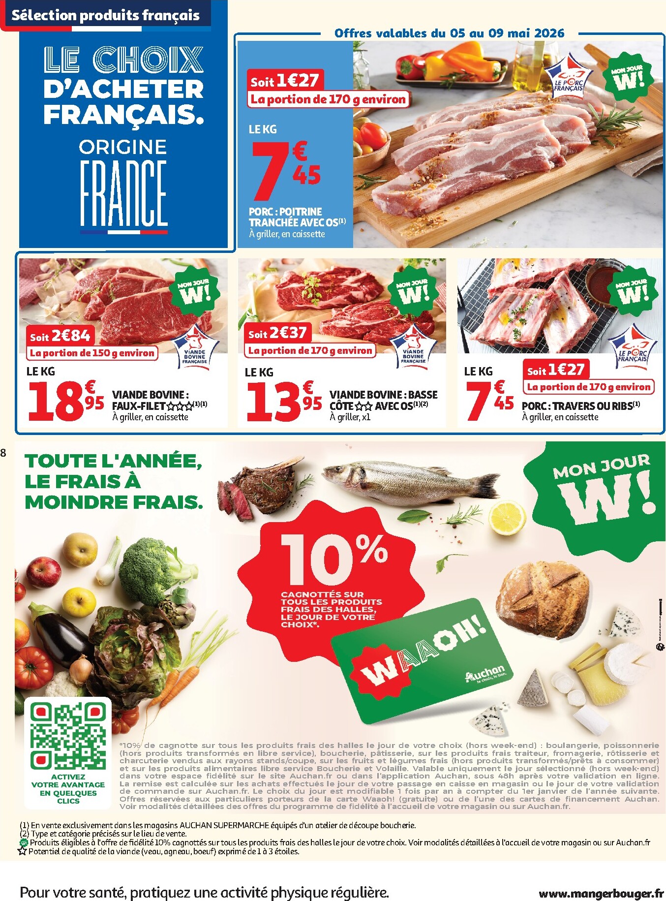auchan - Flyer Auchan Supermarché - Produits laitiers pour la semaine prochaine du du mardi 05/05/2026 au du samedi 16/05/2026 - page: 8