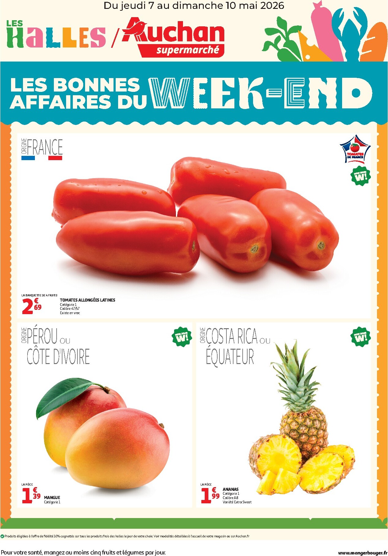 auchan - Current Auchan Supermarché - Les bons plans du week-end leaflet valid from de jeudi 07/05/2026 to du dimanche 10/05/2026
