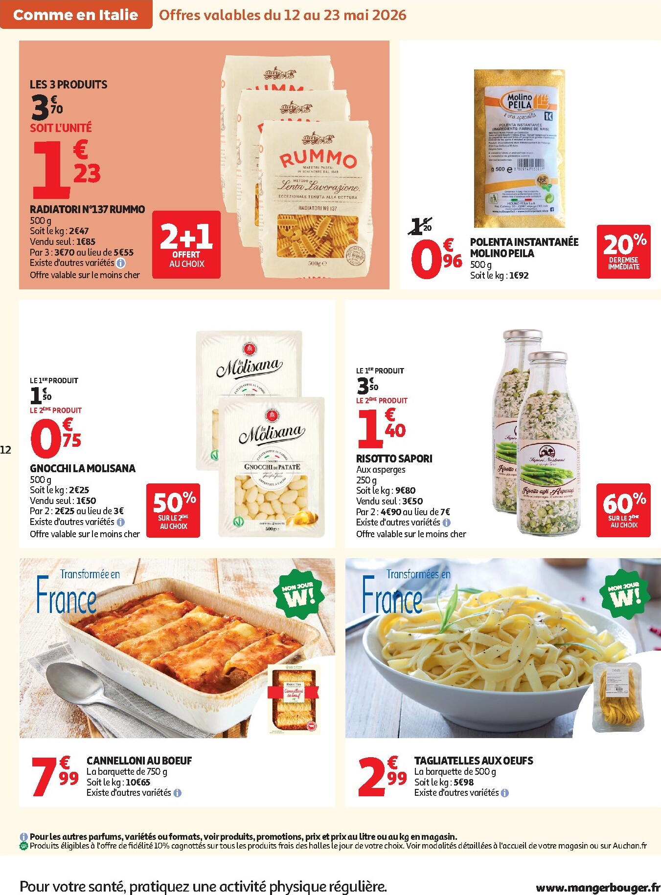auchan - Flyer Auchan Supermarché - Saveurs Italie supers pour la semaine prochaine du du mardi 12/05/2026 au du samedi 16/05/2026 - page: 12
