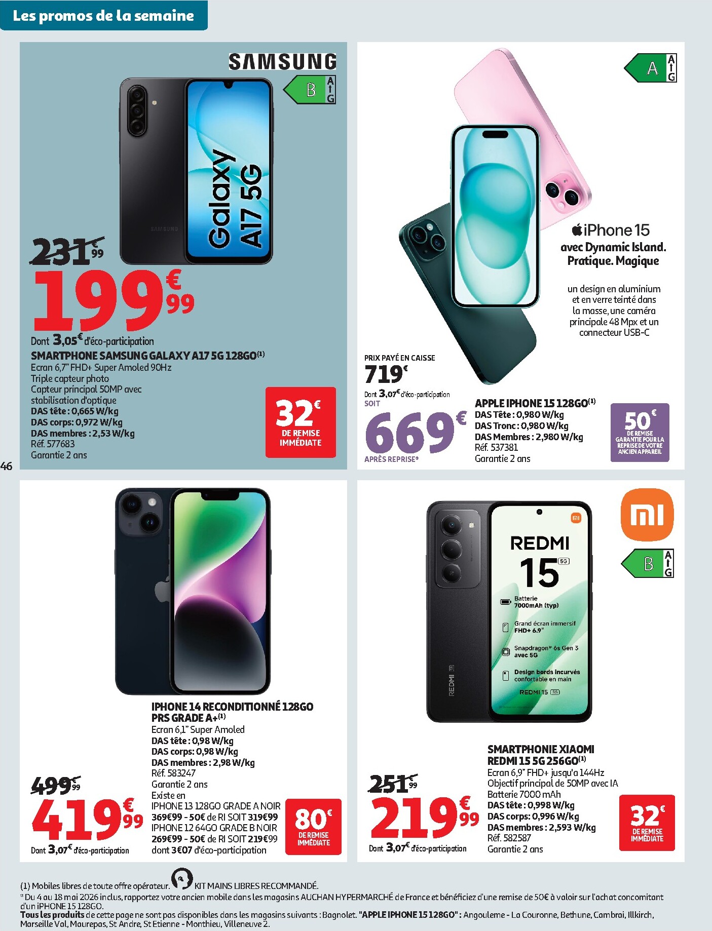 auchan - Current Auchan - Produits laitiers leaflet valid from du mardi 05/05/2026 to du dimanche 17/05/2026 - page: 46
