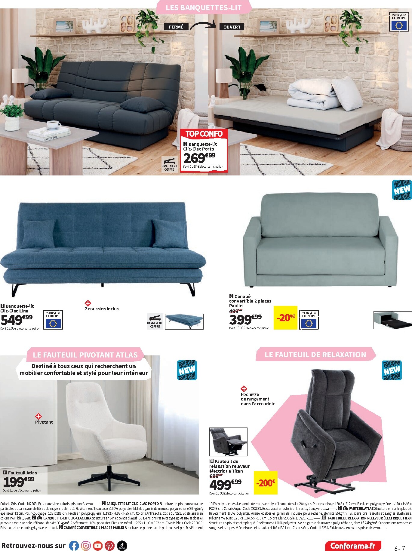 conforama - Current Conforama leaflet valid from du mardi 19/05/2026 to du lundi 08/06/2026 - page: 7