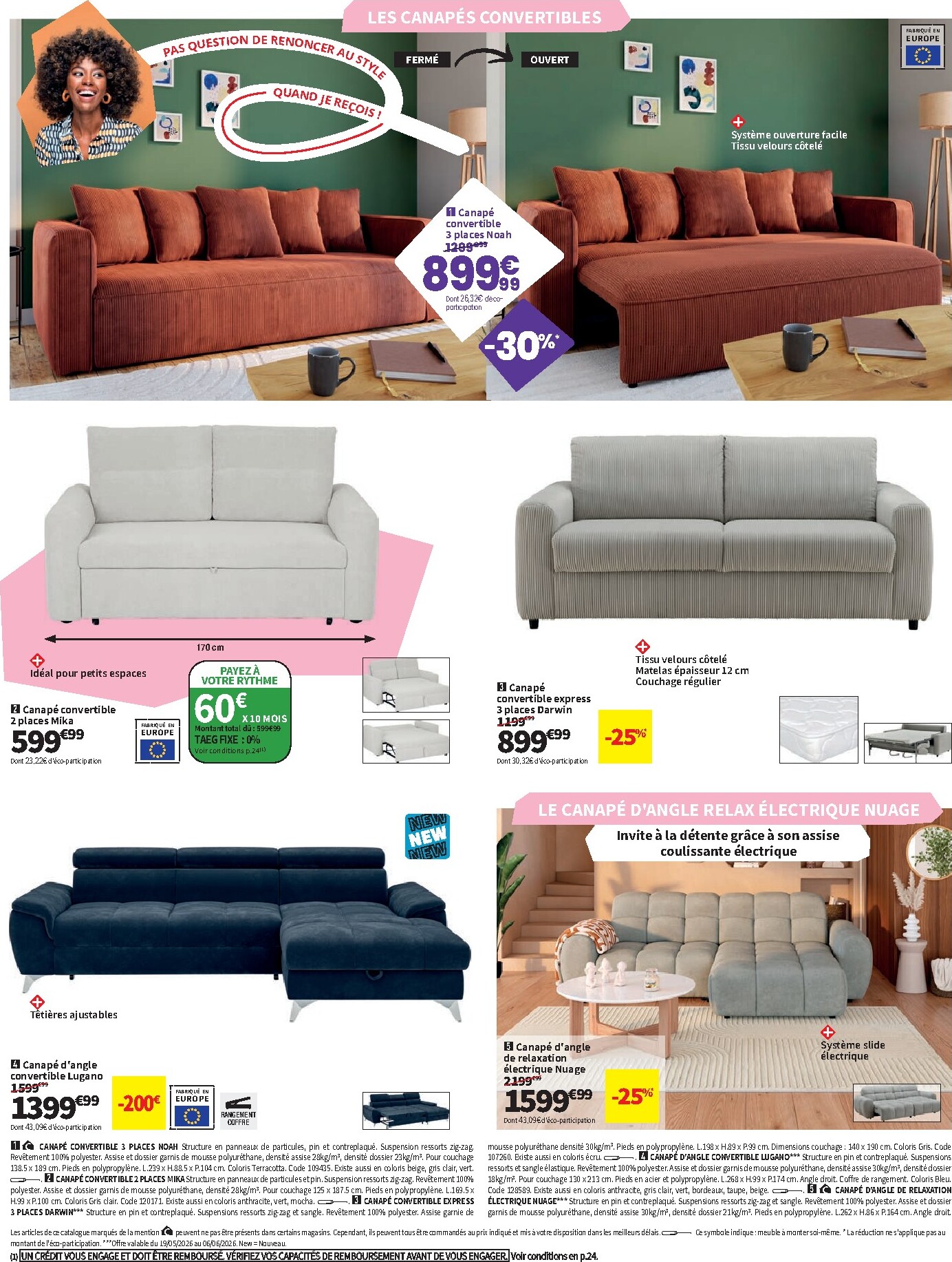 conforama - Current Conforama leaflet valid from du mardi 19/05/2026 to du lundi 08/06/2026 - page: 6