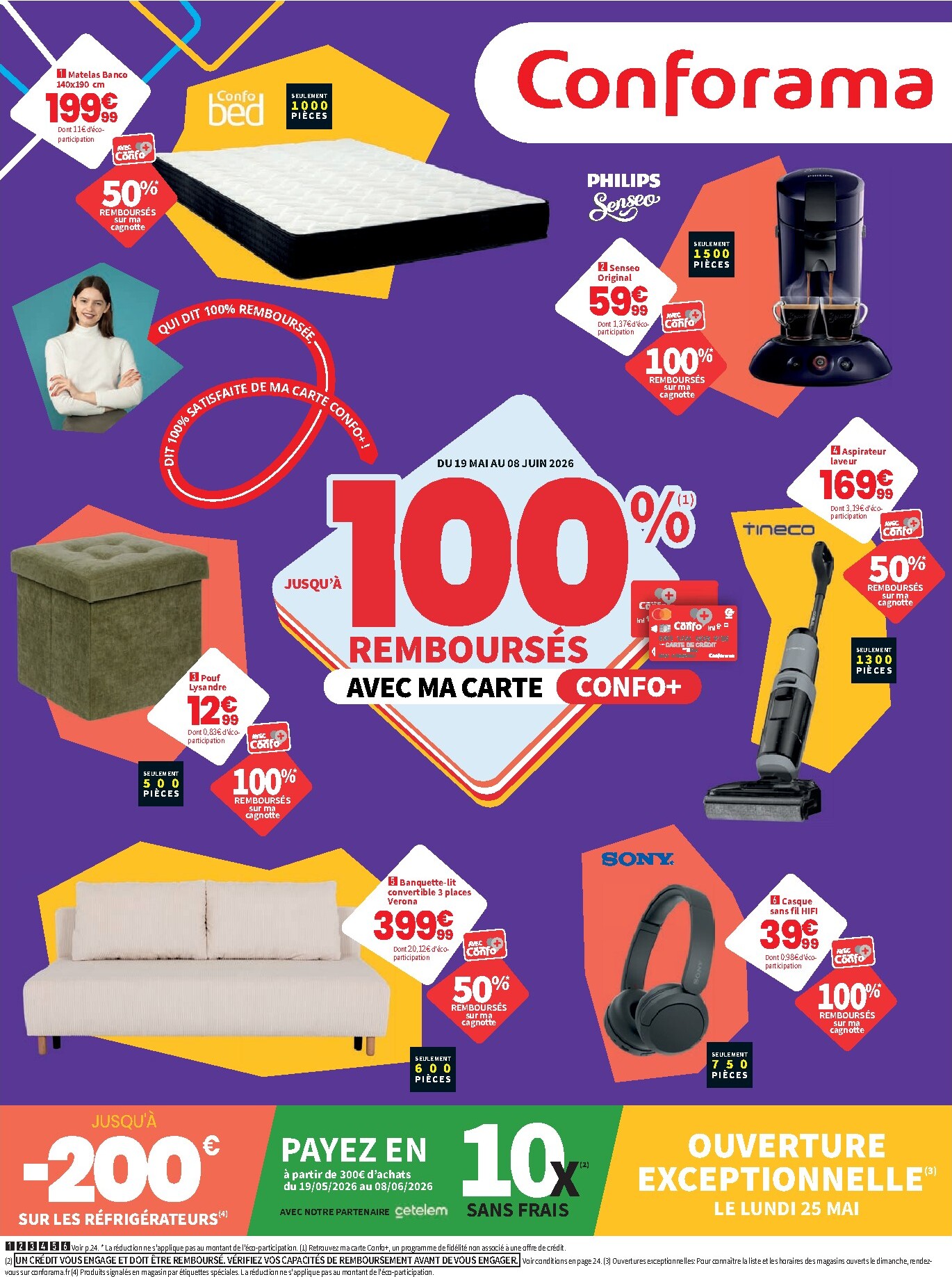 conforama - Current Conforama leaflet valid from du mardi 19/05/2026 to du lundi 08/06/2026 - page: 1