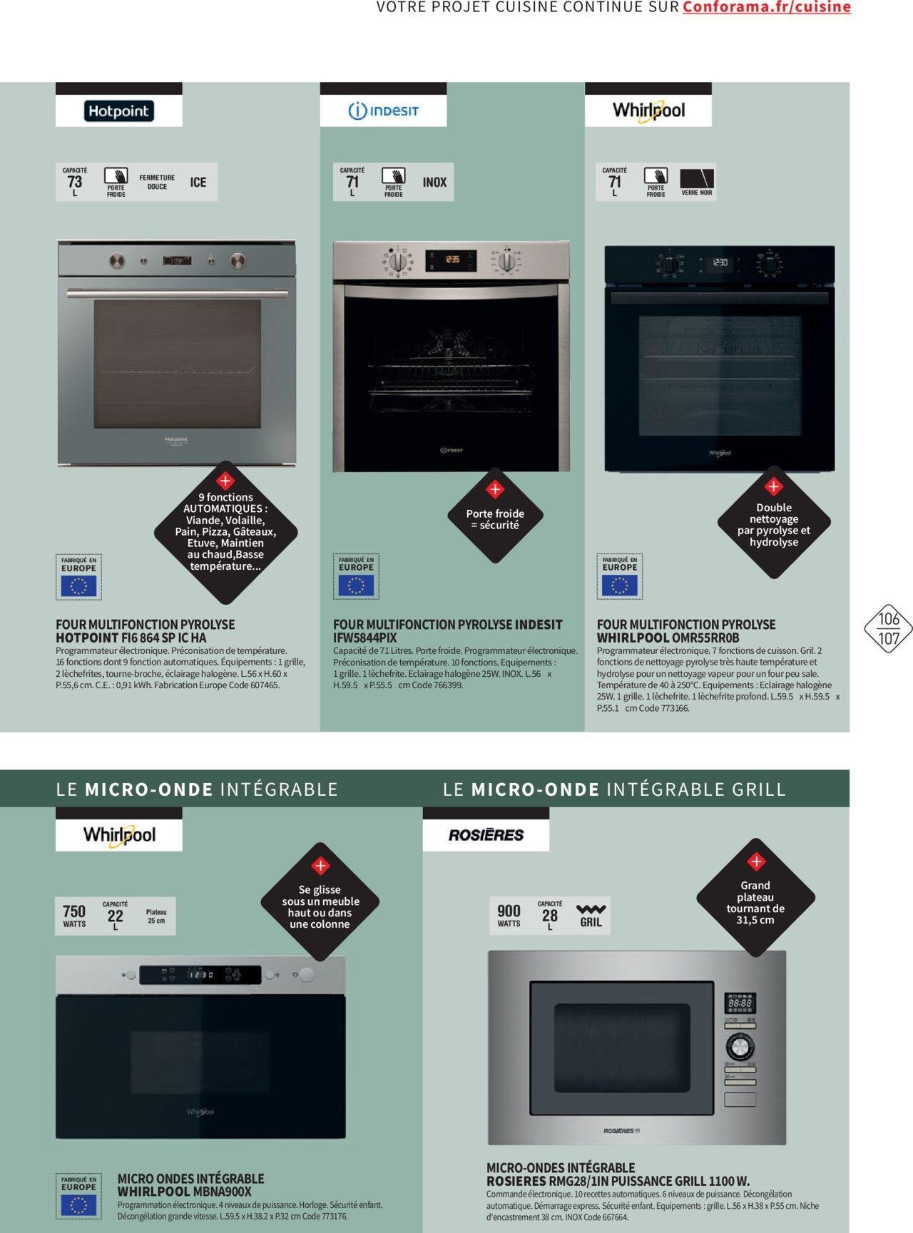 conforama - Conforama Guide Cuisine 2024 à partir du 01/04/2024 - 31/12/2024 - page: 107