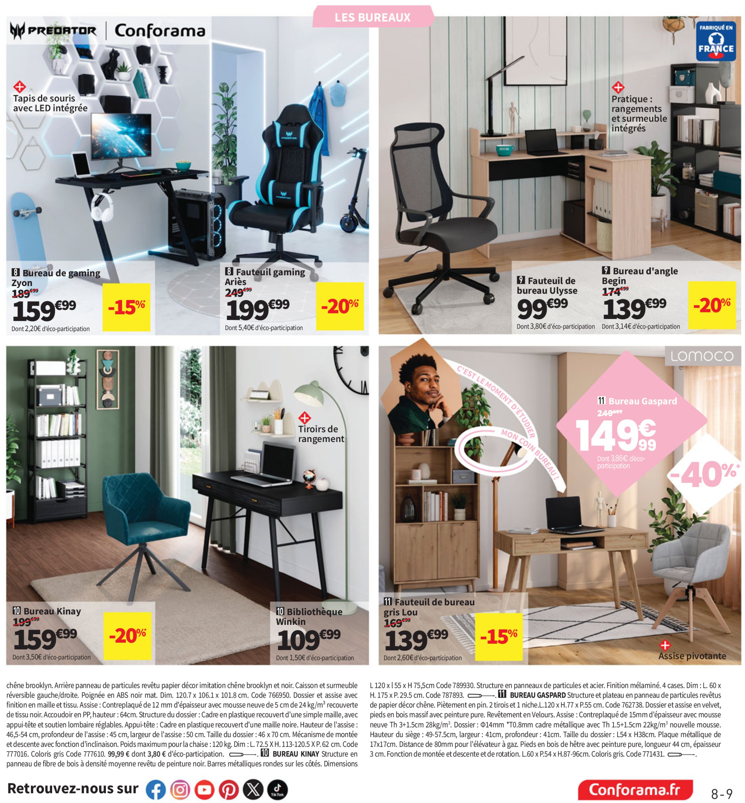 conforama - Catalogue Conforama valable dès 22/04 - 26/05 - page: 9 conforama - Catalogue Conforama valable dès 22/04 - 26/05 - page: 9