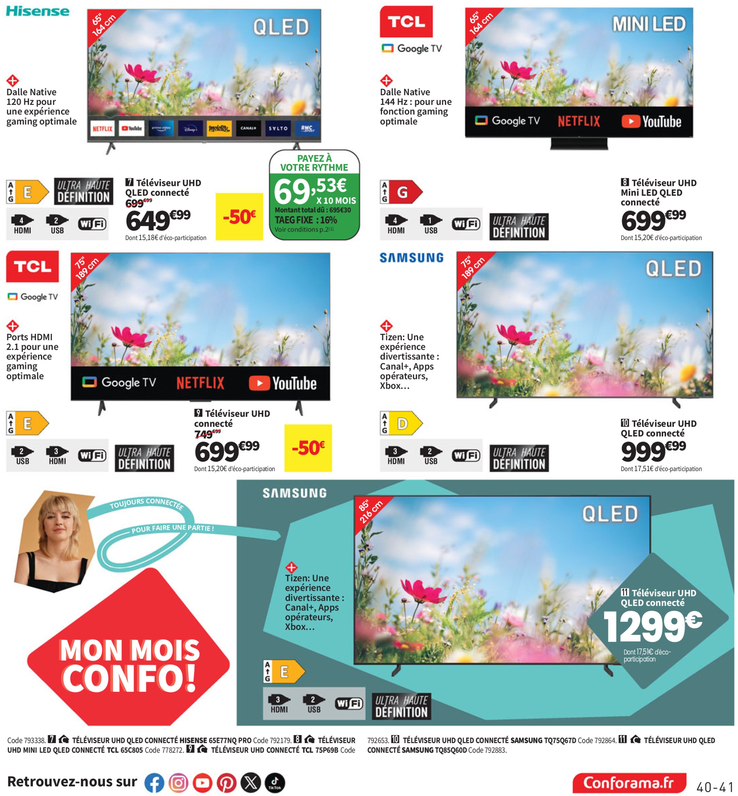 conforama - Catalogue Conforama valable dès 22/04 - 26/05 - page: 41 conforama - Catalogue Conforama valable dès 22/04 - 26/05 - page: 41