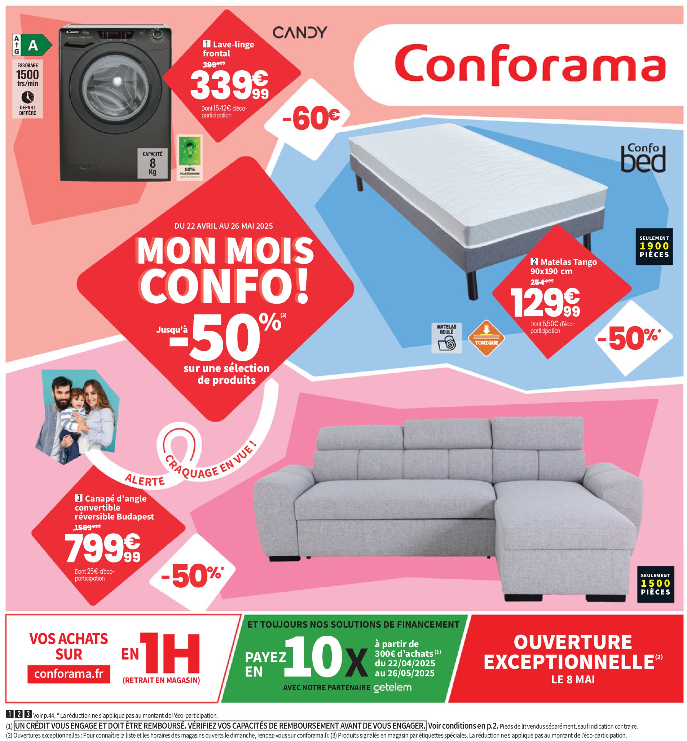conforama - Catalogue Conforama valable dès 22/04 - 26/05 - page: 1 conforama - Catalogue Conforama valable dès 22/04 - 26/05 - page: 1