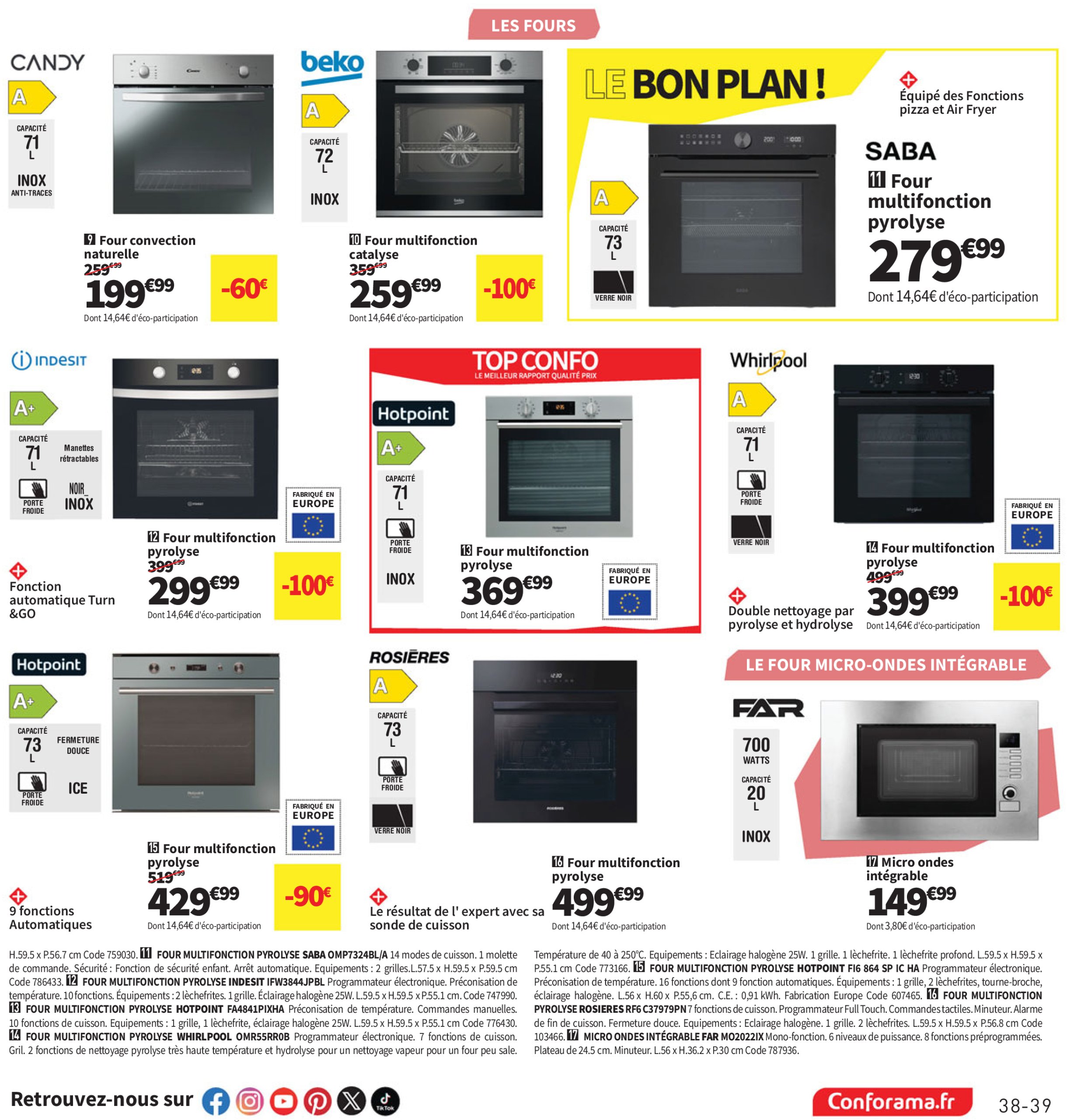 conforama - Catalogue Conforama valable du 10/06 au 07/07 - page: 39 conforama - Catalogue Conforama valable du 10/06 au 07/07 - page: 39
