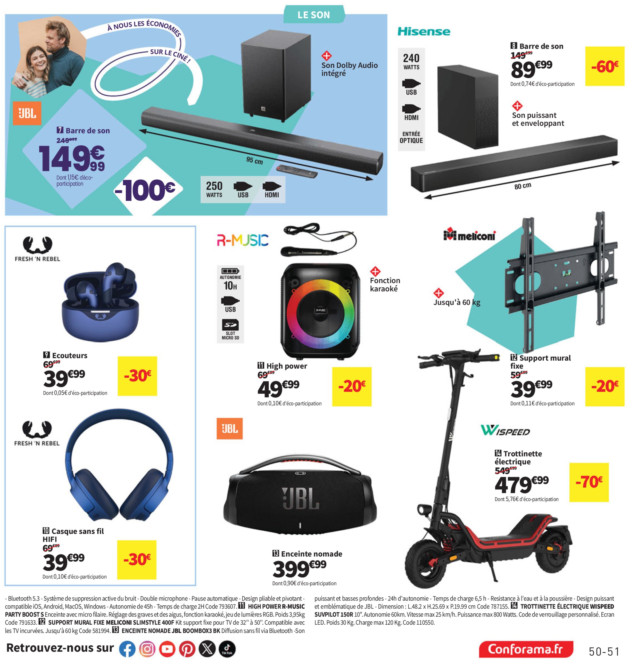 conforama - Catalogue Conforama valable du 10/06 au 07/07 - page: 51 conforama - Catalogue Conforama valable du 10/06 au 07/07 - page: 51