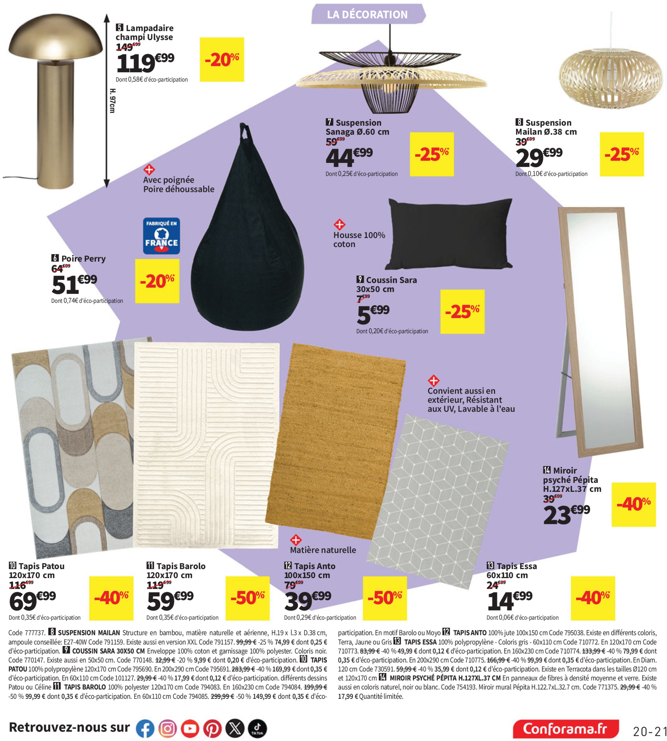 conforama - Catalogue Conforama valable du 10/06 au 07/07 - page: 21 conforama - Catalogue Conforama valable du 10/06 au 07/07 - page: 21