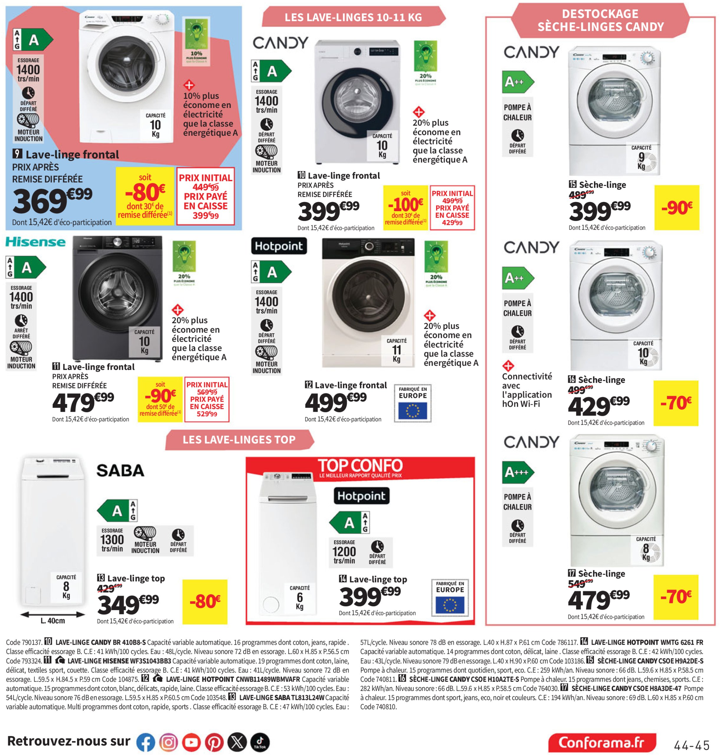 conforama - Catalogue Conforama valable du 10/06 au 07/07 - page: 45 conforama - Catalogue Conforama valable du 10/06 au 07/07 - page: 45