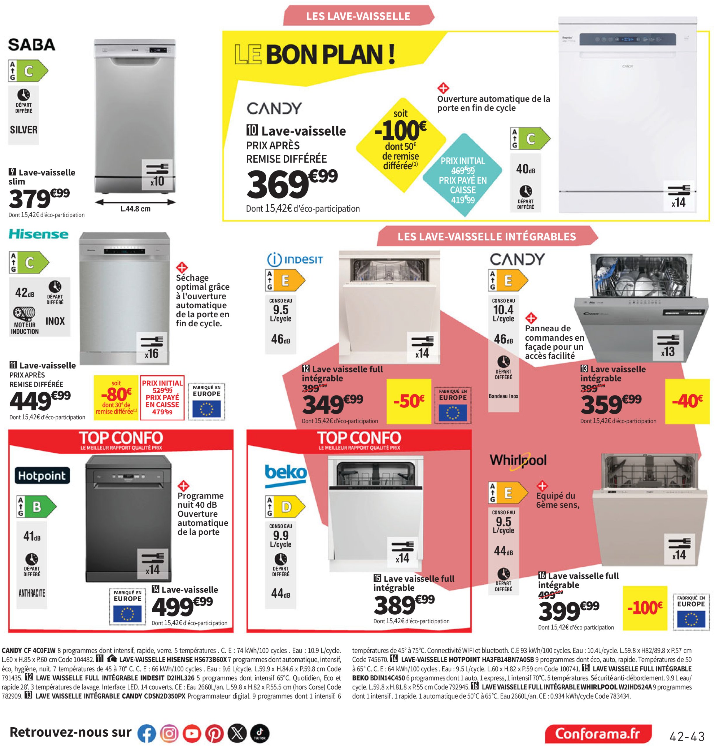 conforama - Catalogue Conforama valable du 10/06 au 07/07 - page: 43 conforama - Catalogue Conforama valable du 10/06 au 07/07 - page: 43