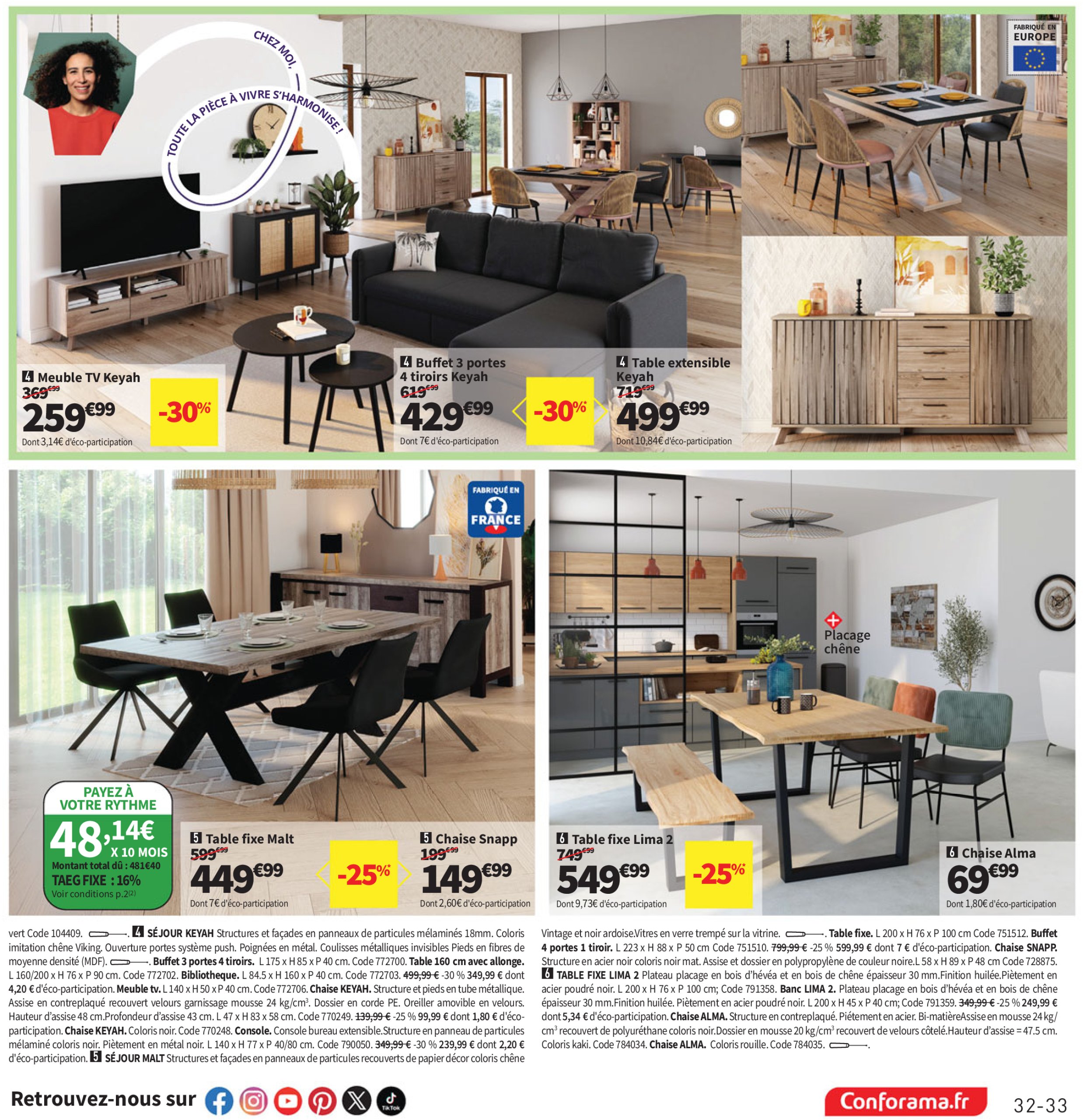conforama - Catalogue Conforama valable du 10/06 au 07/07 - page: 33 conforama - Catalogue Conforama valable du 10/06 au 07/07 - page: 33