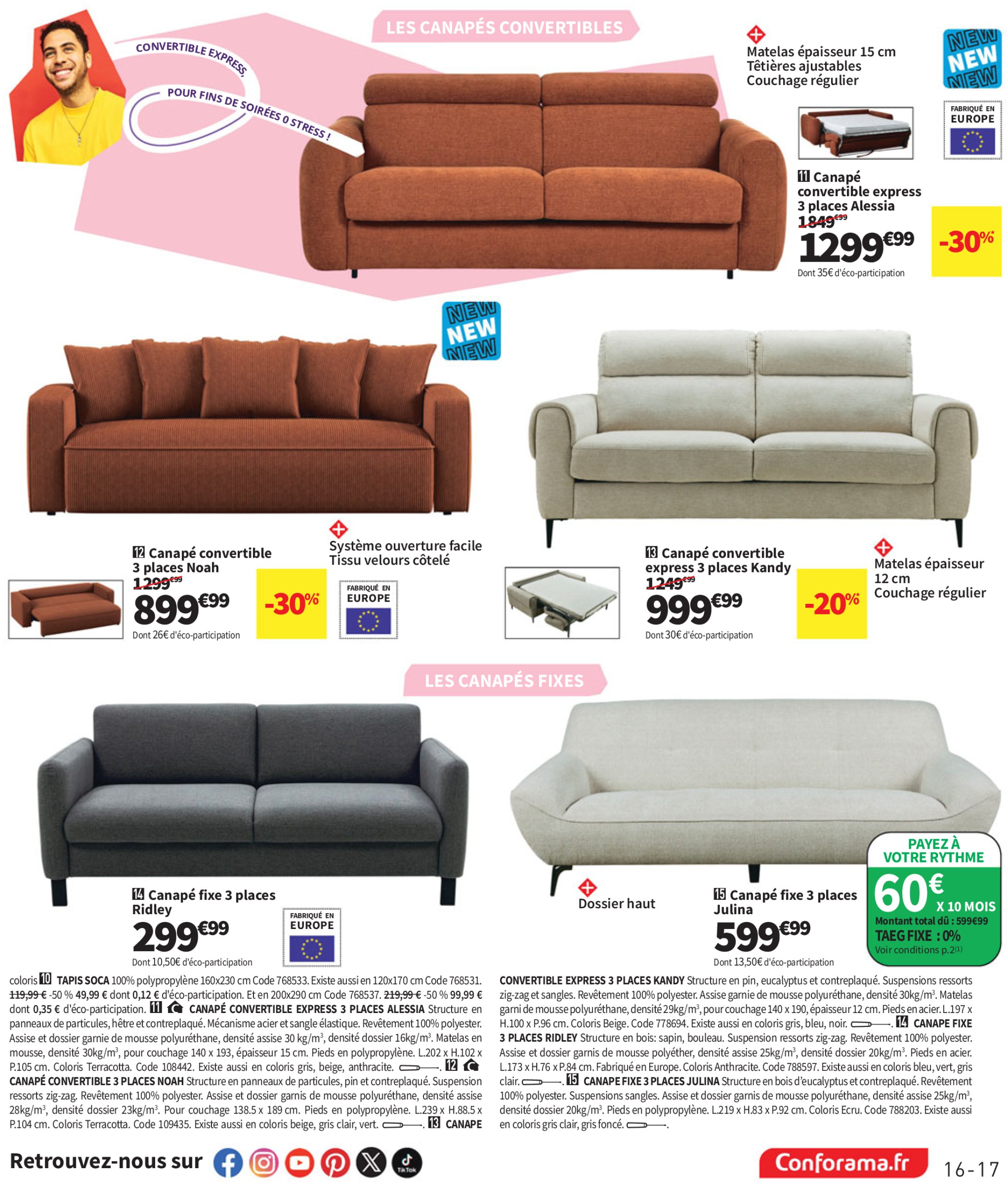 conforama - Catalogue Conforama valable du 08/07 au 04/08 - page: 17
