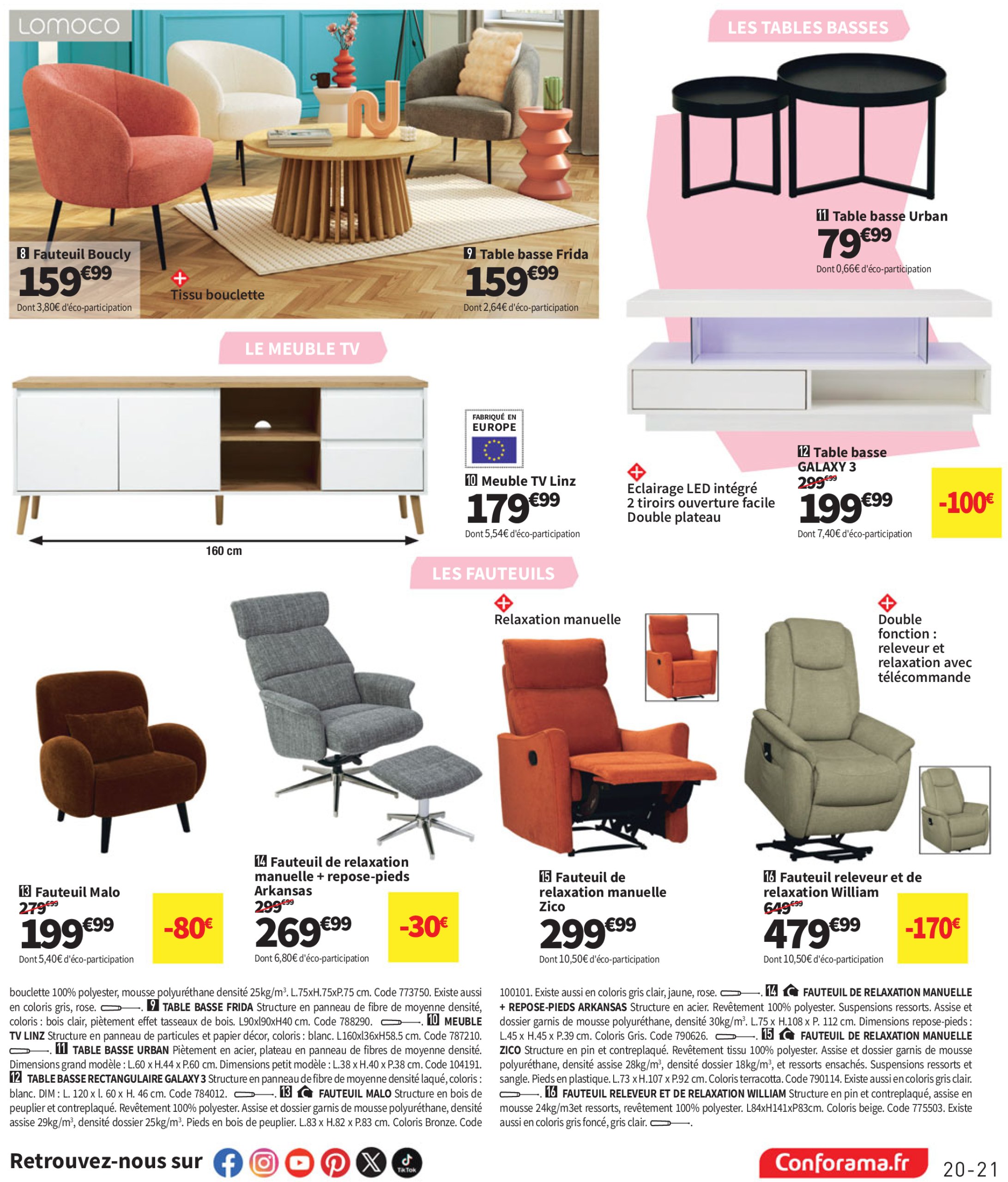 conforama - Catalogue Conforama valable du 08/07 au 04/08 - page: 21