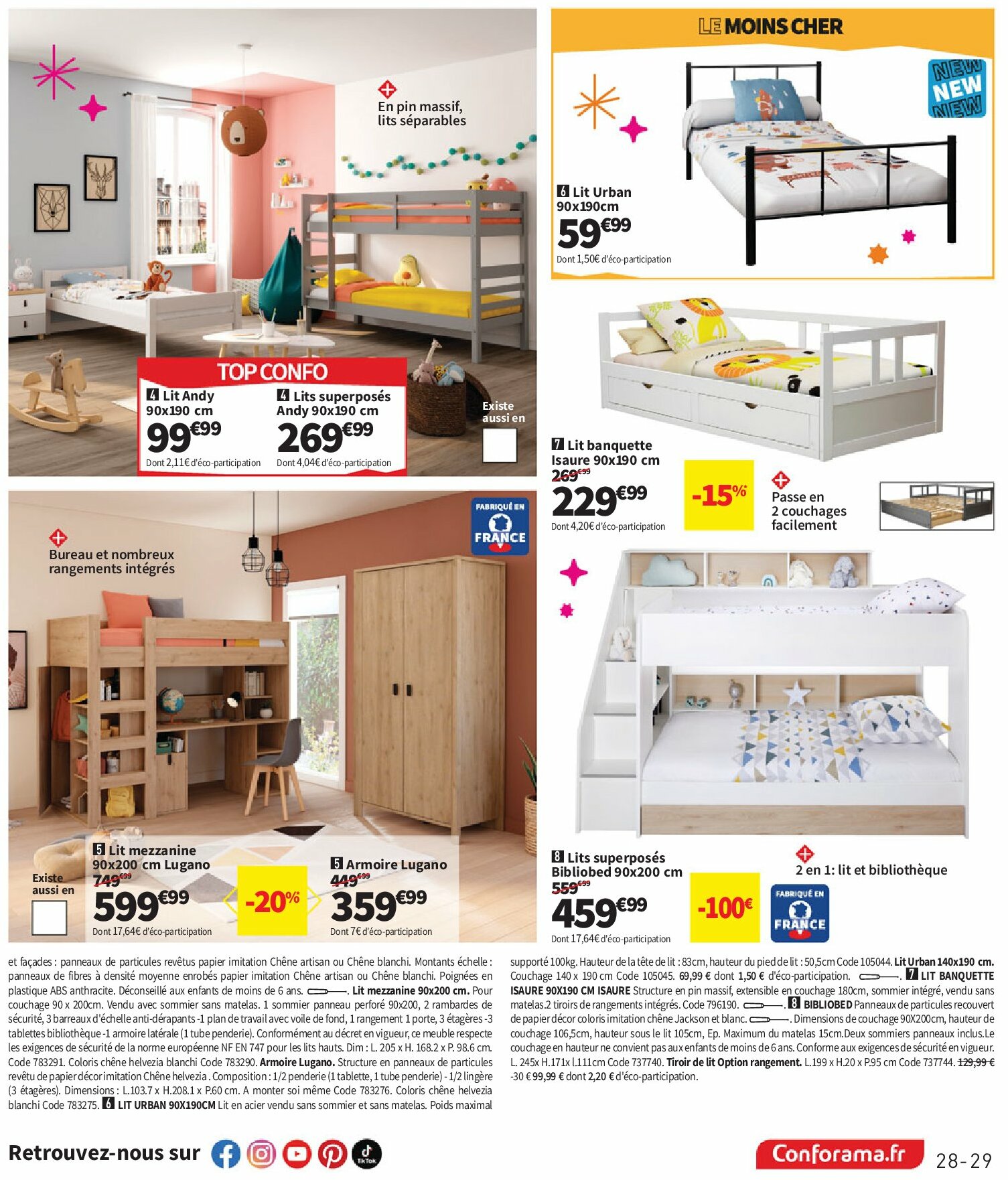 conforama - Catalogue Conforama valable du 26/08 au 29/09 - page: 29