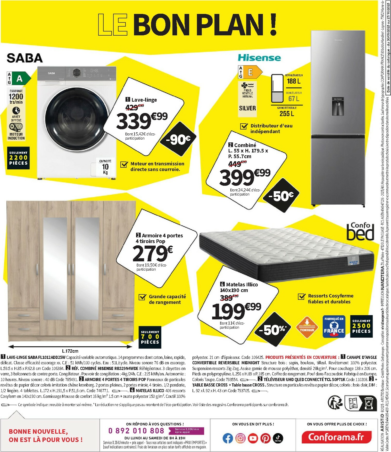 conforama - Catalogue Conforama valable du 30/09 au 27/10 - page: 52
