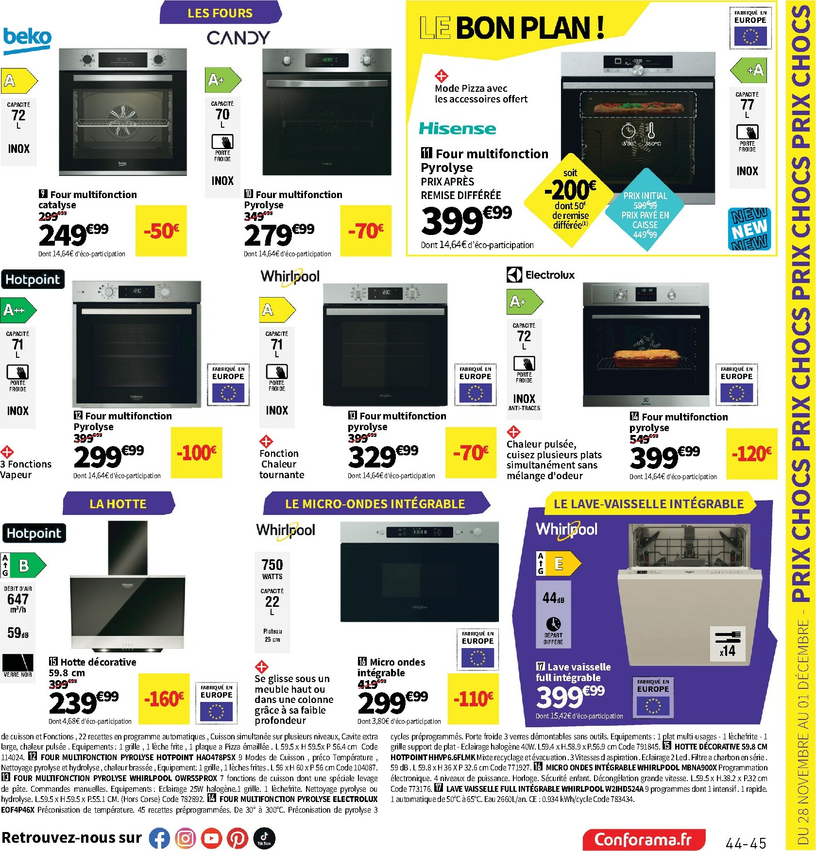 conforama - Catalogue Conforama valable du 28/10 au 25/12 - page: 45 conforama - Catalogue Conforama valable du 28/10 au 25/12 - page: 45