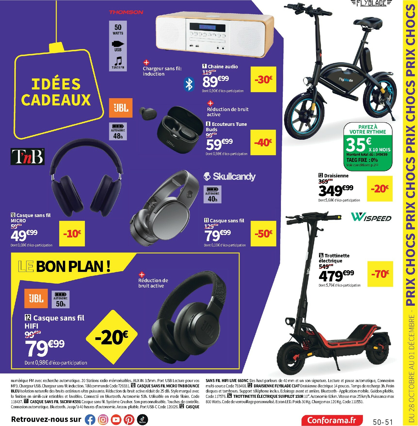 conforama - Catalogue Conforama valable du 28/10 au 25/12 - page: 51 conforama - Catalogue Conforama valable du 28/10 au 25/12 - page: 51