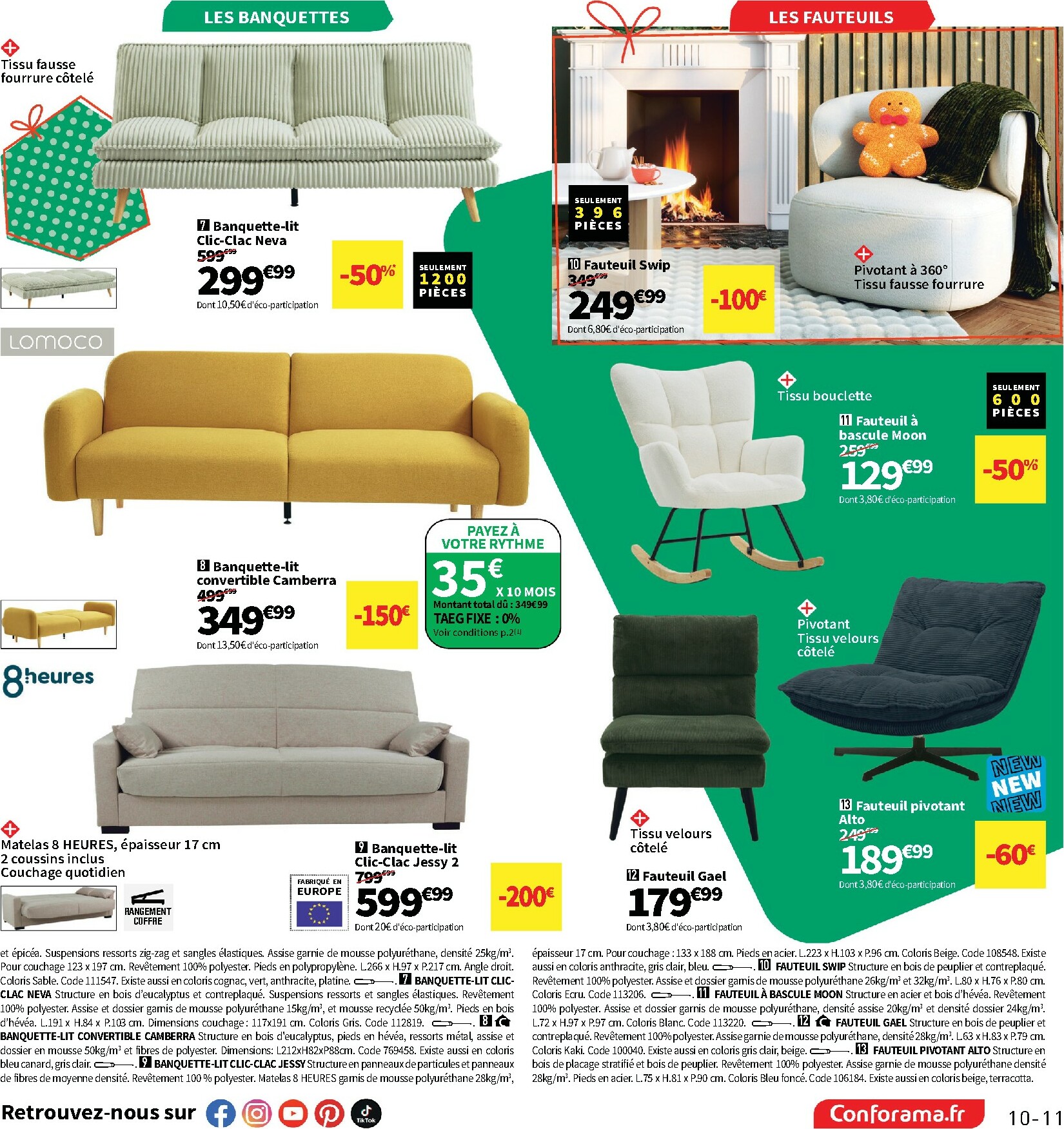 conforama - Catalogue Conforama valable du 28/10 au 25/12 - page: 11 conforama - Catalogue Conforama valable du 28/10 au 25/12 - page: 11