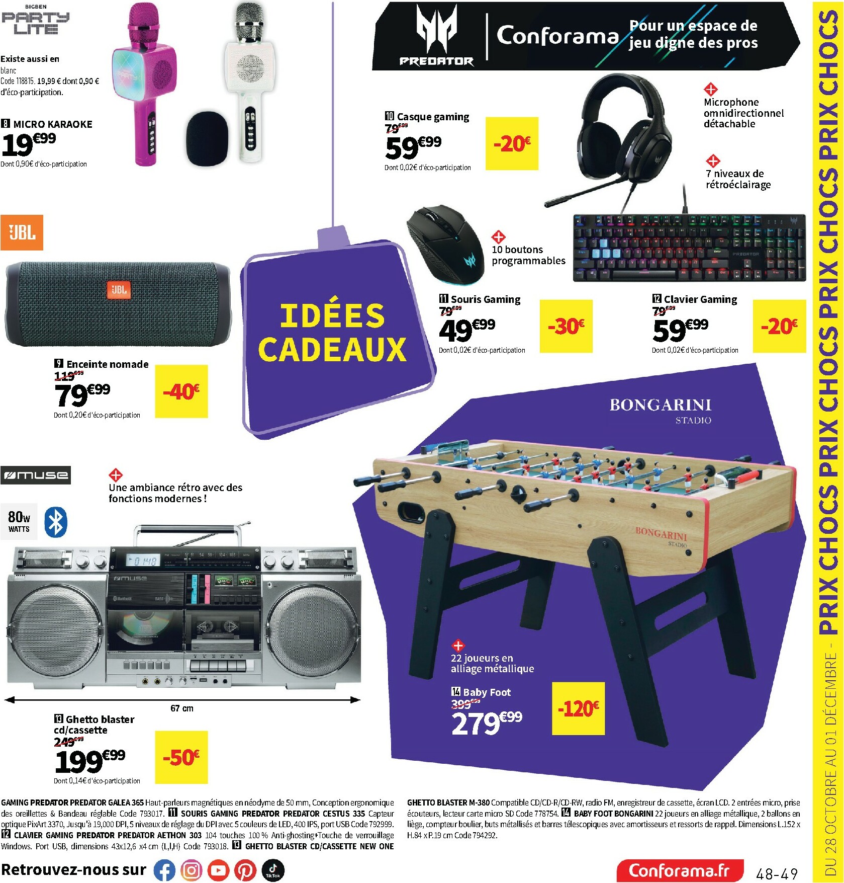 conforama - Catalogue Conforama valable du 28/10 au 25/12 - page: 49 conforama - Catalogue Conforama valable du 28/10 au 25/12 - page: 49