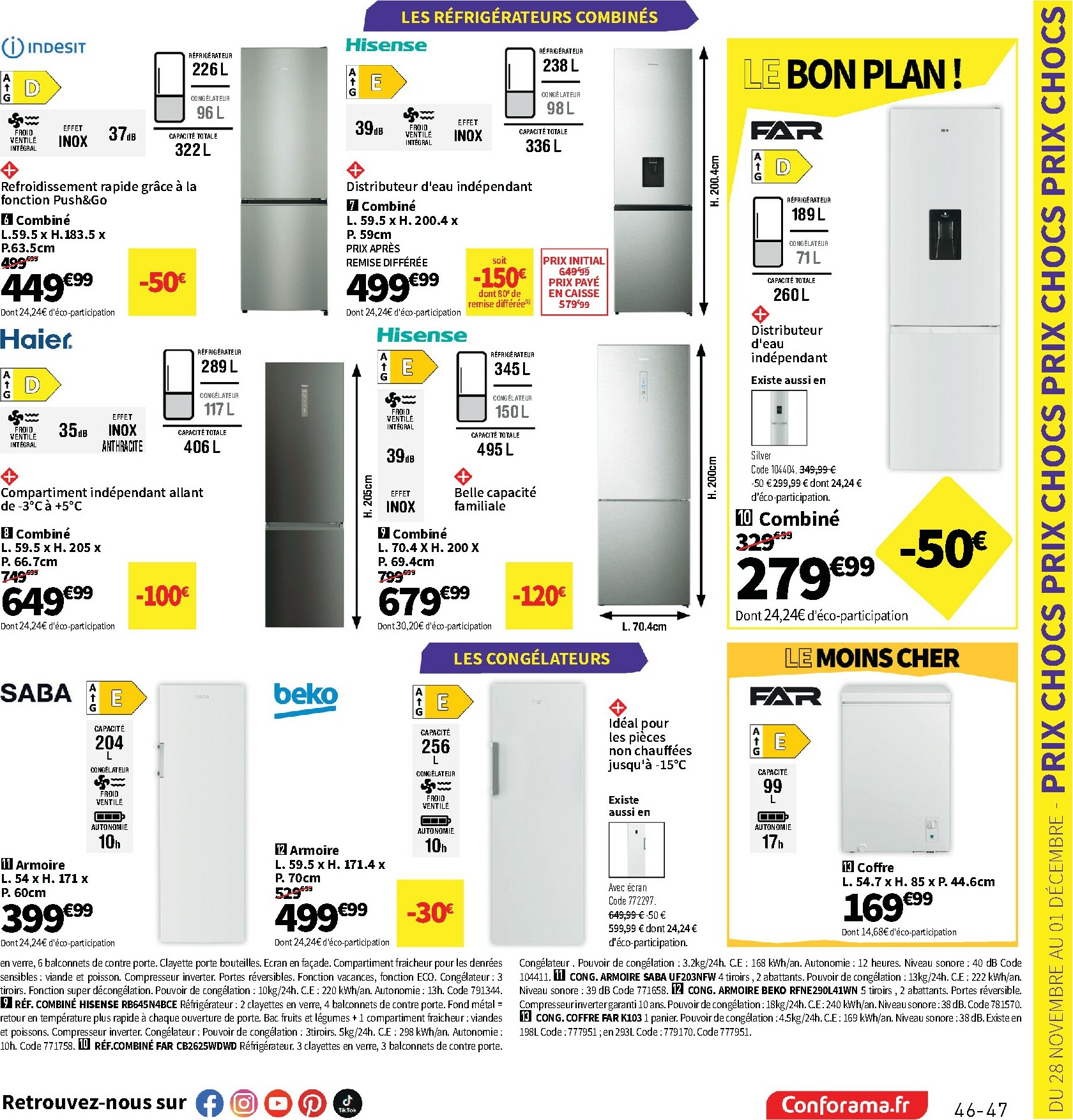 conforama - Catalogue Conforama valable du 28/10 au 25/12 - page: 47 conforama - Catalogue Conforama valable du 28/10 au 25/12 - page: 47