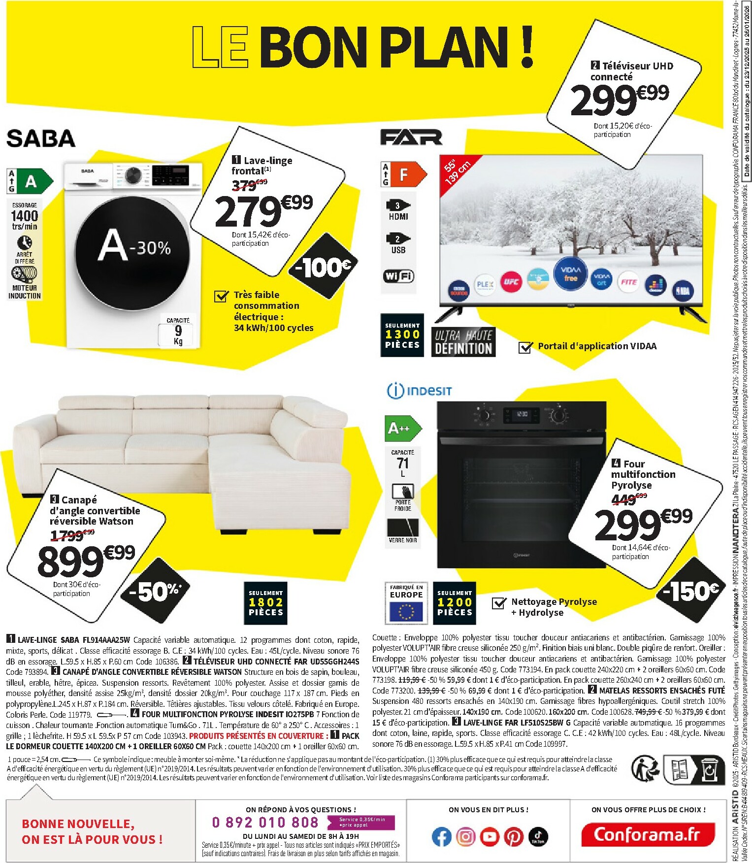 conforama - Catalogue Conforama valable du 23/12 au 26/01 - page: 48