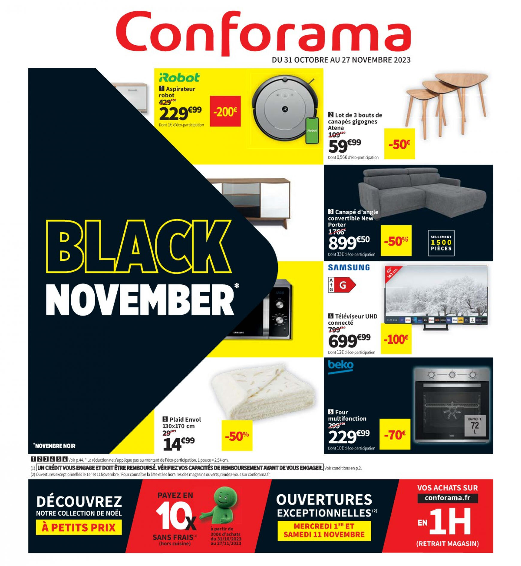 conforama - Catalogue Conforama de du mardi 31.10. - page: 1