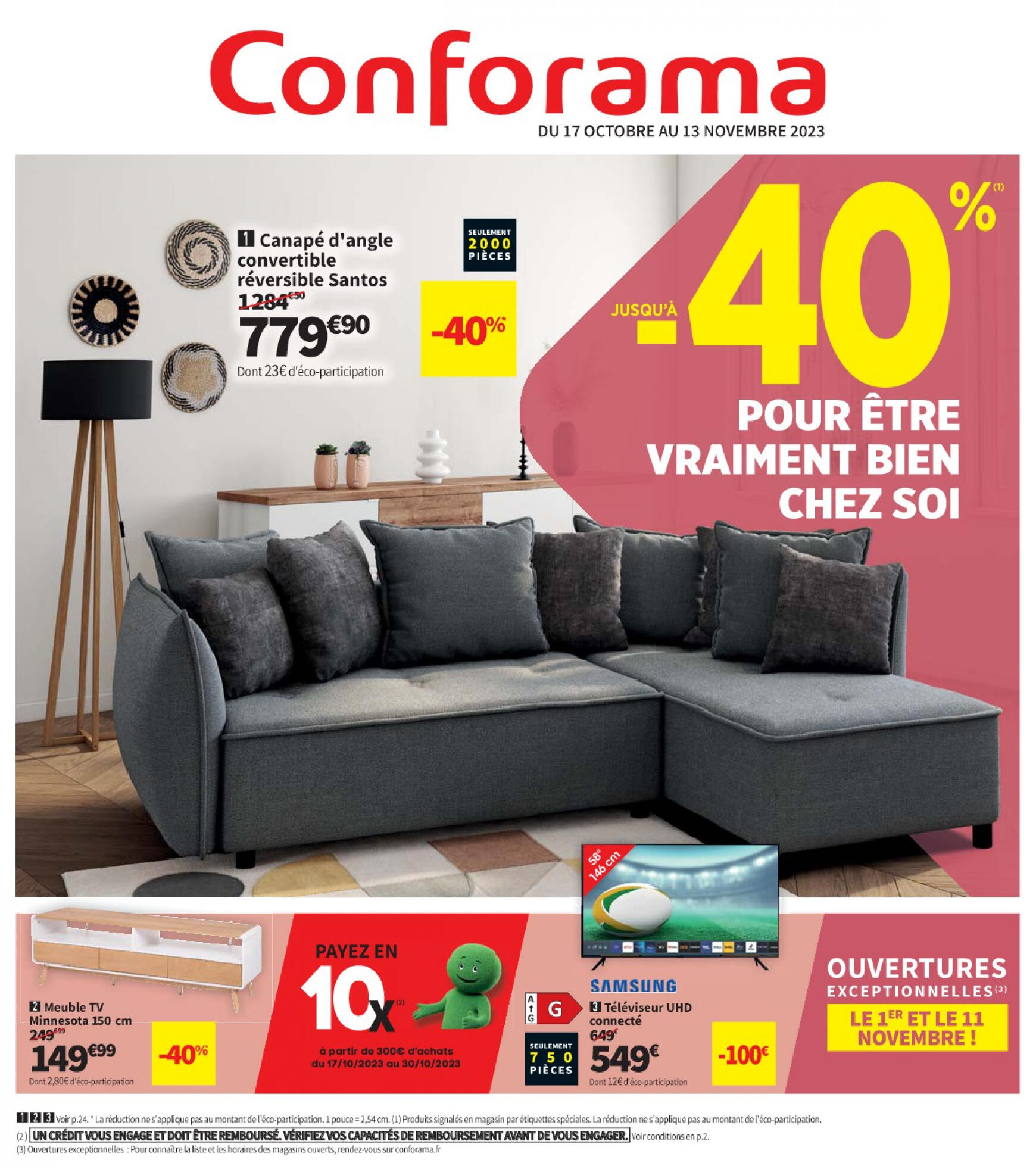 conforama - Catalogue Conforama de du mardi 17.10. - page: 1