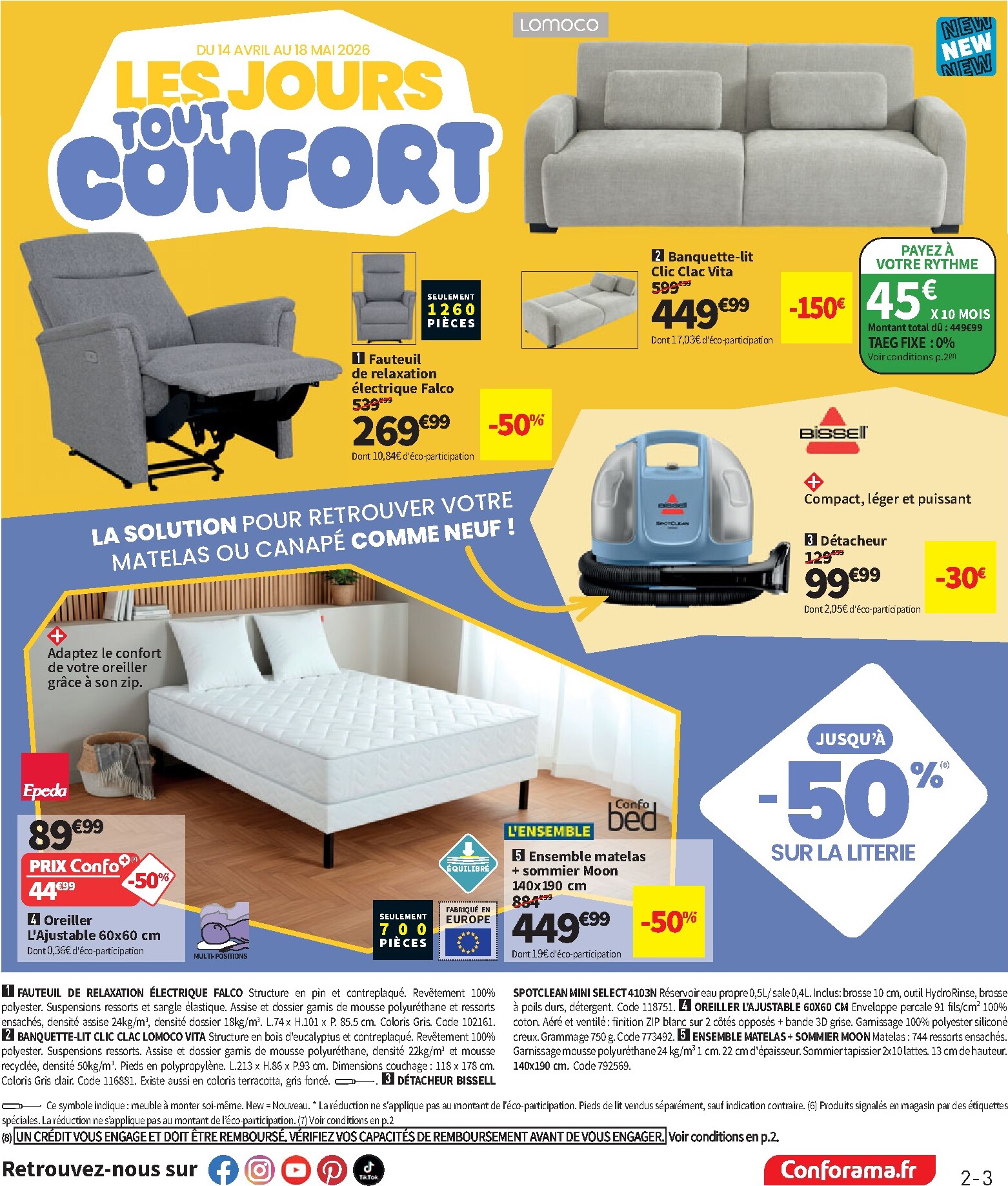 conforama - Current Conforama leaflet valid from du mardi 14/04/2026 to du lundi 18/05/2026 - page: 3