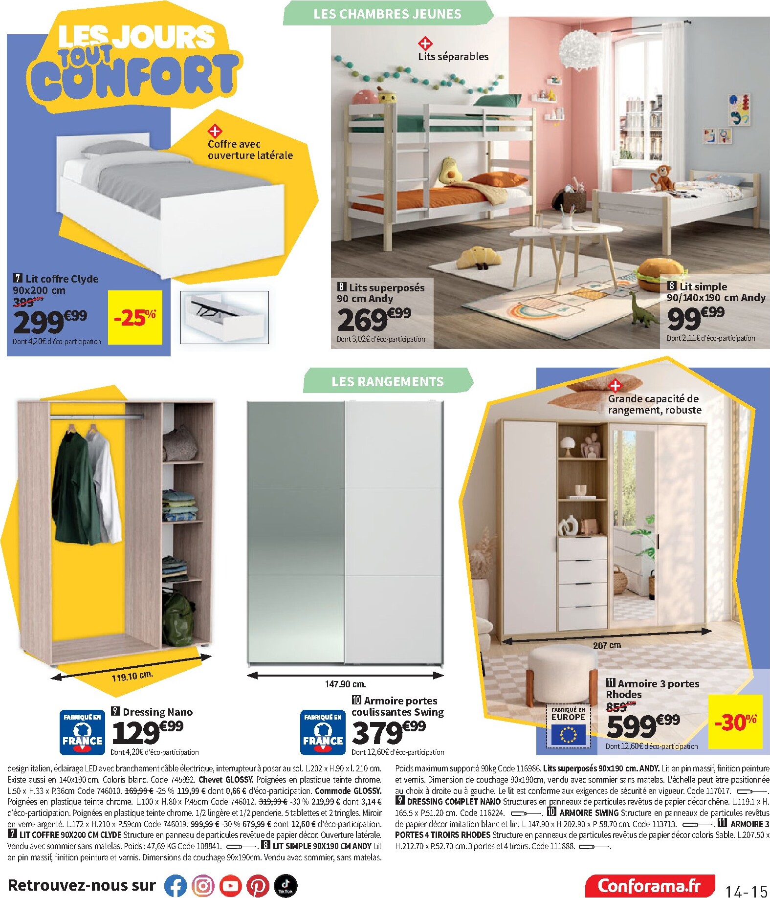 conforama - Current Conforama leaflet valid from du mardi 14/04/2026 to du lundi 18/05/2026 - page: 15