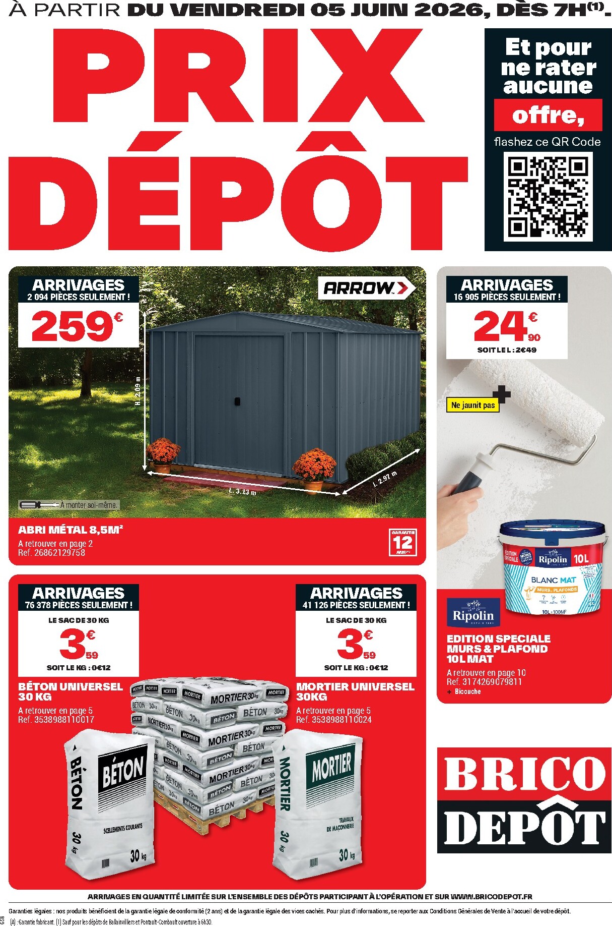 brico-depot - Current Brico Dépôt leaflet valid from du vendredi 05/06/2026 to de jeudi 18/06/2026 - page: 1