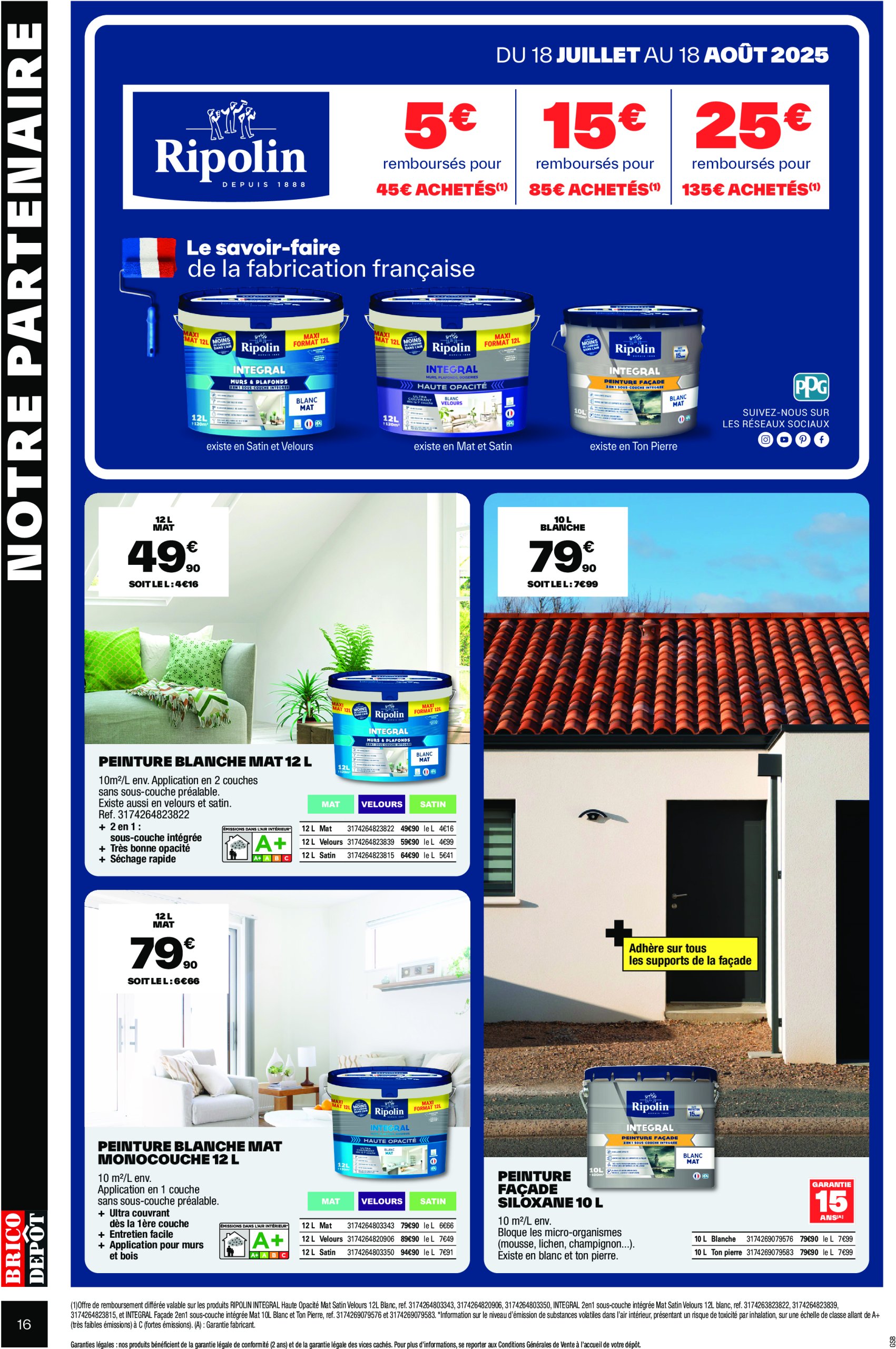 brico-depot - Catalogue Brico Dépôt valable du 18/07 au 07/08 - page: 16