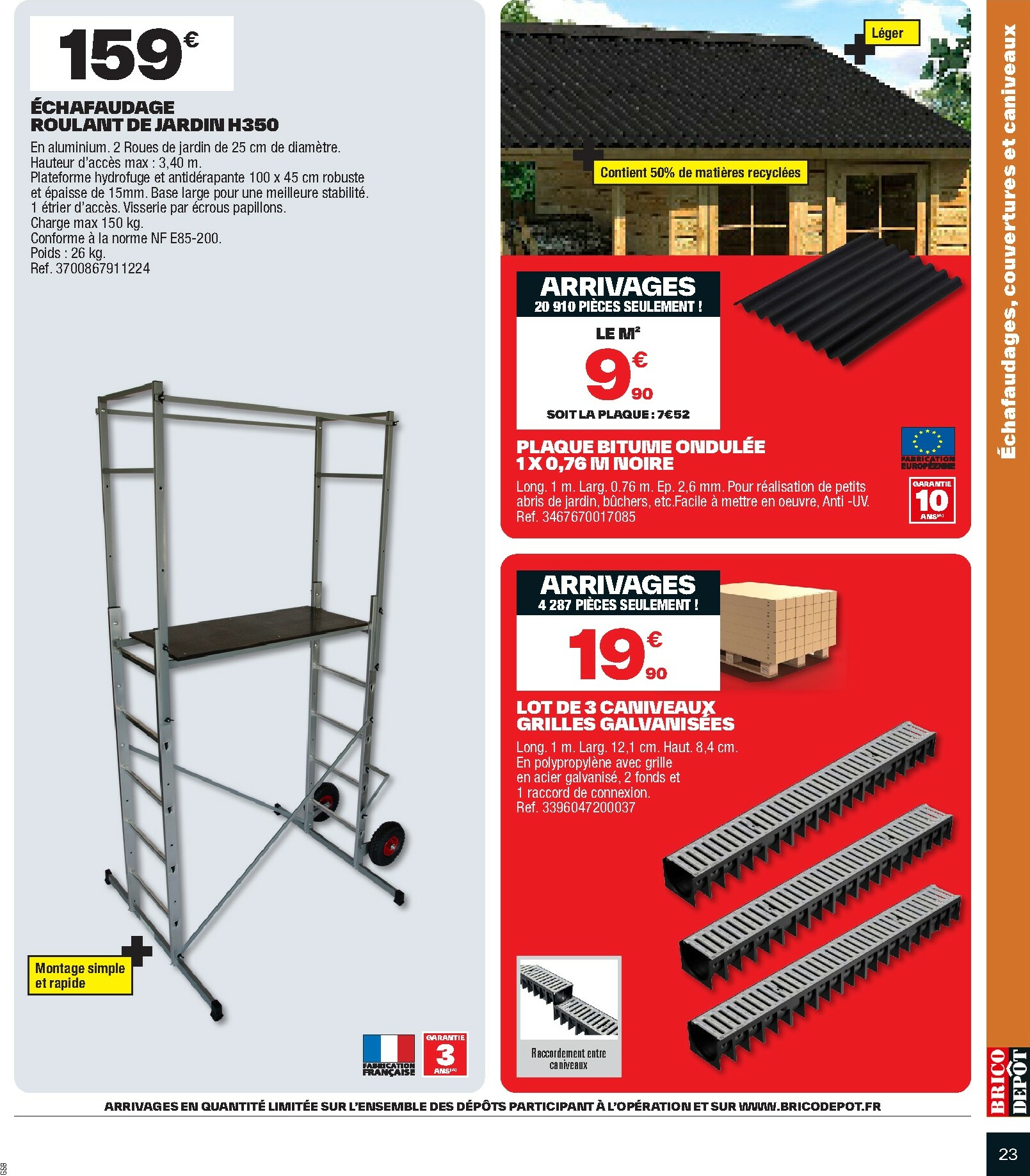 brico-depot - Catalogue Brico Dépôt valable du 10/10 au 23/10 - page: 23 brico-depot - Catalogue Brico Dépôt valable du 10/10 au 23/10 - page: 23