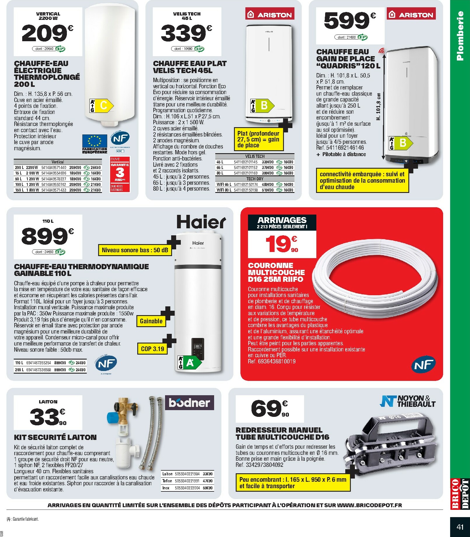 brico-depot - Catalogue Brico Dépôt valable du 10/10 au 23/10 - page: 41 brico-depot - Catalogue Brico Dépôt valable du 10/10 au 23/10 - page: 41
