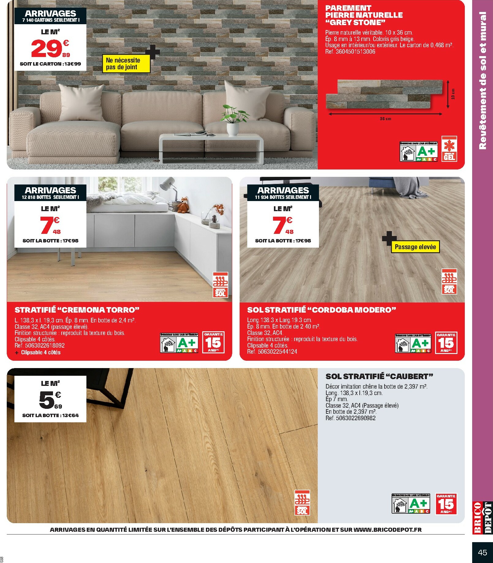 brico-depot - Catalogue Brico Dépôt valable du 10/10 au 23/10 - page: 45 brico-depot - Catalogue Brico Dépôt valable du 10/10 au 23/10 - page: 45