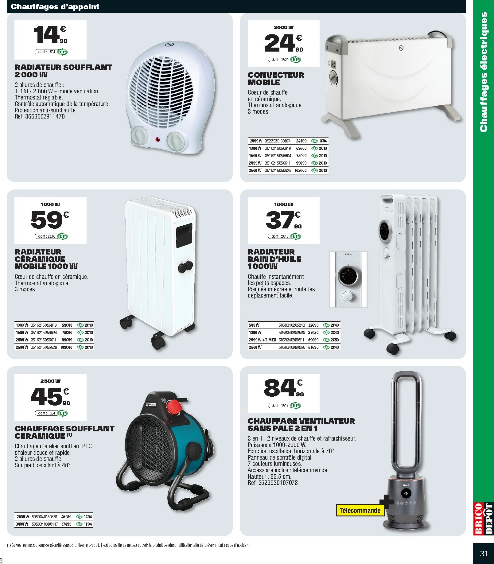 brico-depot - Catalogue Brico Dépôt valable du 10/10 au 23/10 - page: 31 brico-depot - Catalogue Brico Dépôt valable du 10/10 au 23/10 - page: 31