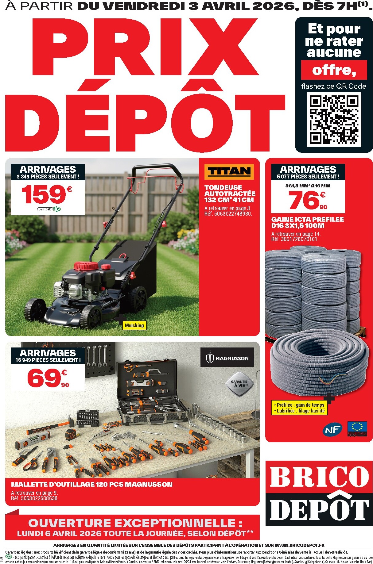 brico-depot - Current Brico Dépôt leaflet valid from du vendredi 03/04/2026 to de jeudi 16/04/2026 - page: 1