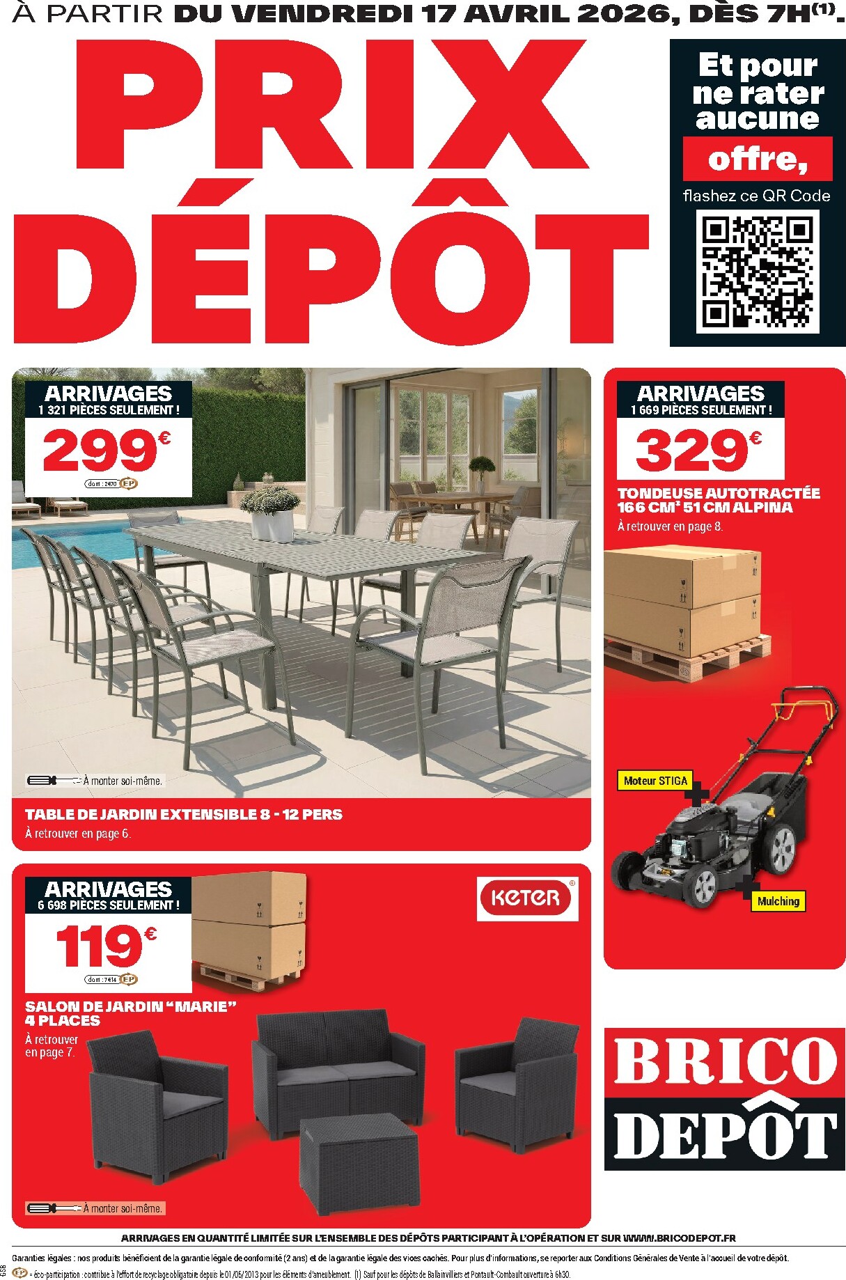 brico-depot - Current Brico Dépôt leaflet valid from du vendredi 17/04/2026 to de jeudi 30/04/2026 - page: 1