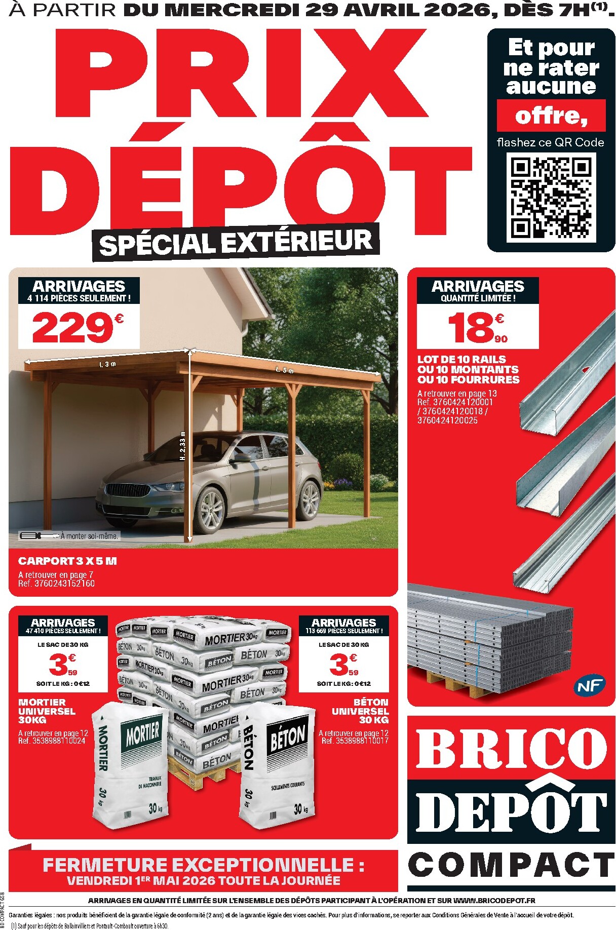 brico-depot - Current Brico Dépôt leaflet valid from du mercredi 29/04/2026 to du mardi 12/05/2026 - page: 1