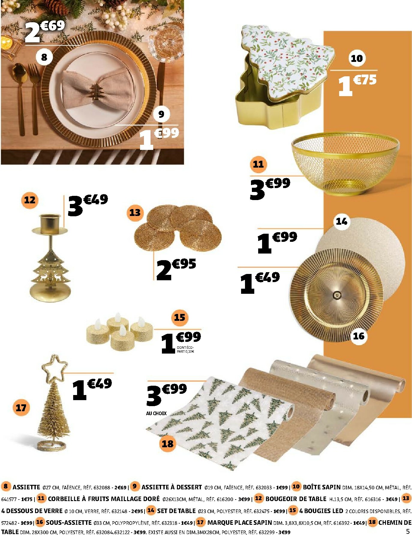 gifi - Catalogue Gifi - Tables de fêtes valable du 18/11 au 30/12 - page: 5