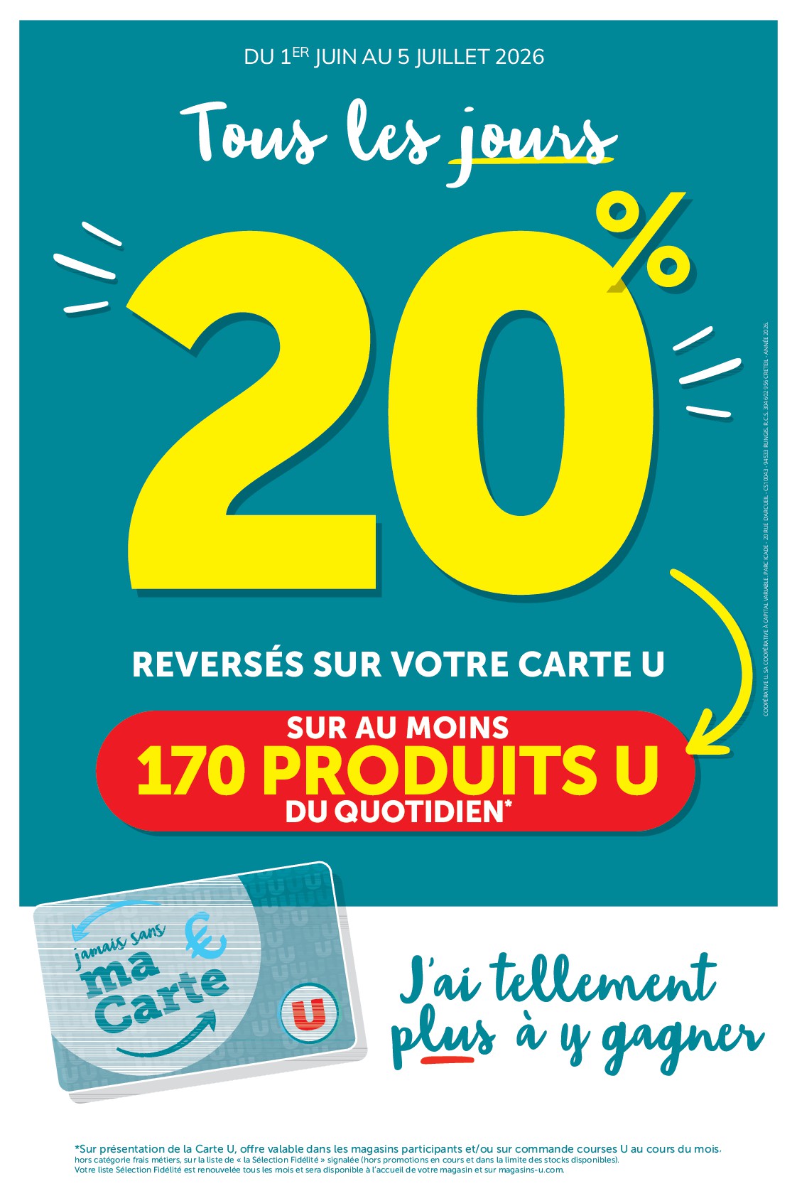 super-u - Current Super U - Ma Sélection Carte U leaflet valid from du lundi 01/06/2026 to du dimanche 05/07/2026 - page: 1