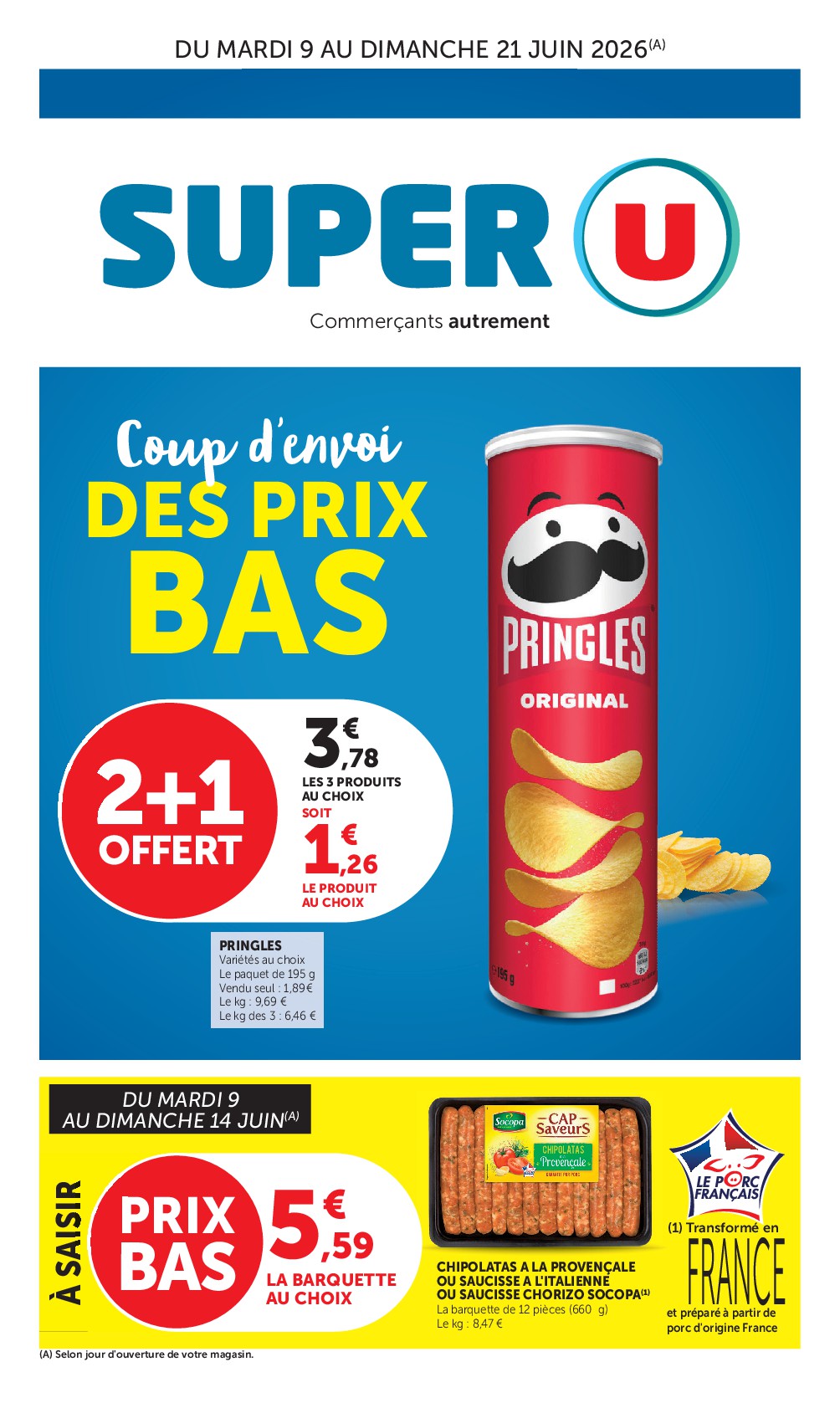 super-u - Prospectus Super U valide du du mardi 09/06/2026 au du dimanche 21/06/2026 - page: 1